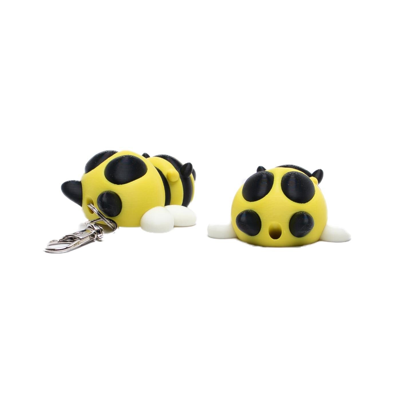 Biggie Bumble Bee Jiggler Toy Wearable 3D Articulated Clip On Backpack Buddy Non Toxic Washable No Small Part Gift for Kids Party Favor