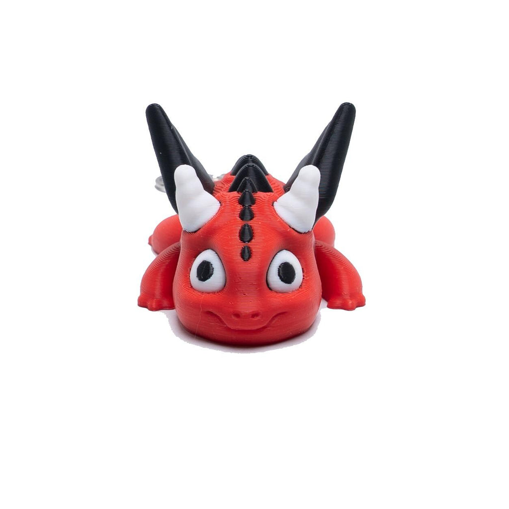 Biggie Dragon Jiggler Pet Toy Wearable 3D Articulated Clip On Backpack Buddy Non Toxic Washable No Small Part Gift for Kids Party Favor