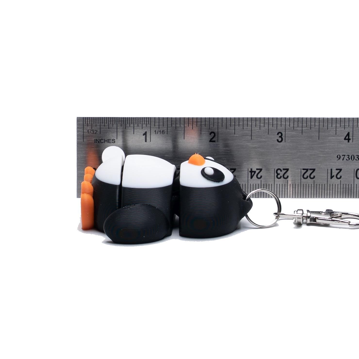 Biggie Penguin Jiggler Pet Toy Wearable 3D Articulated Clip On Backpack Buddy Non Toxic Washable No Small Part Gift for Kids Party Favor