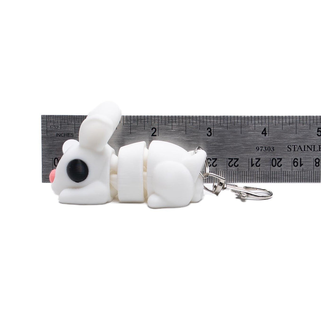 Bunny Rabbit Fidget Flexi Toy 3D Articulated Clip On Backpack Fun Gift for Kids Back to School Teacher Reward Favors Fun Zipper Pull Fidget