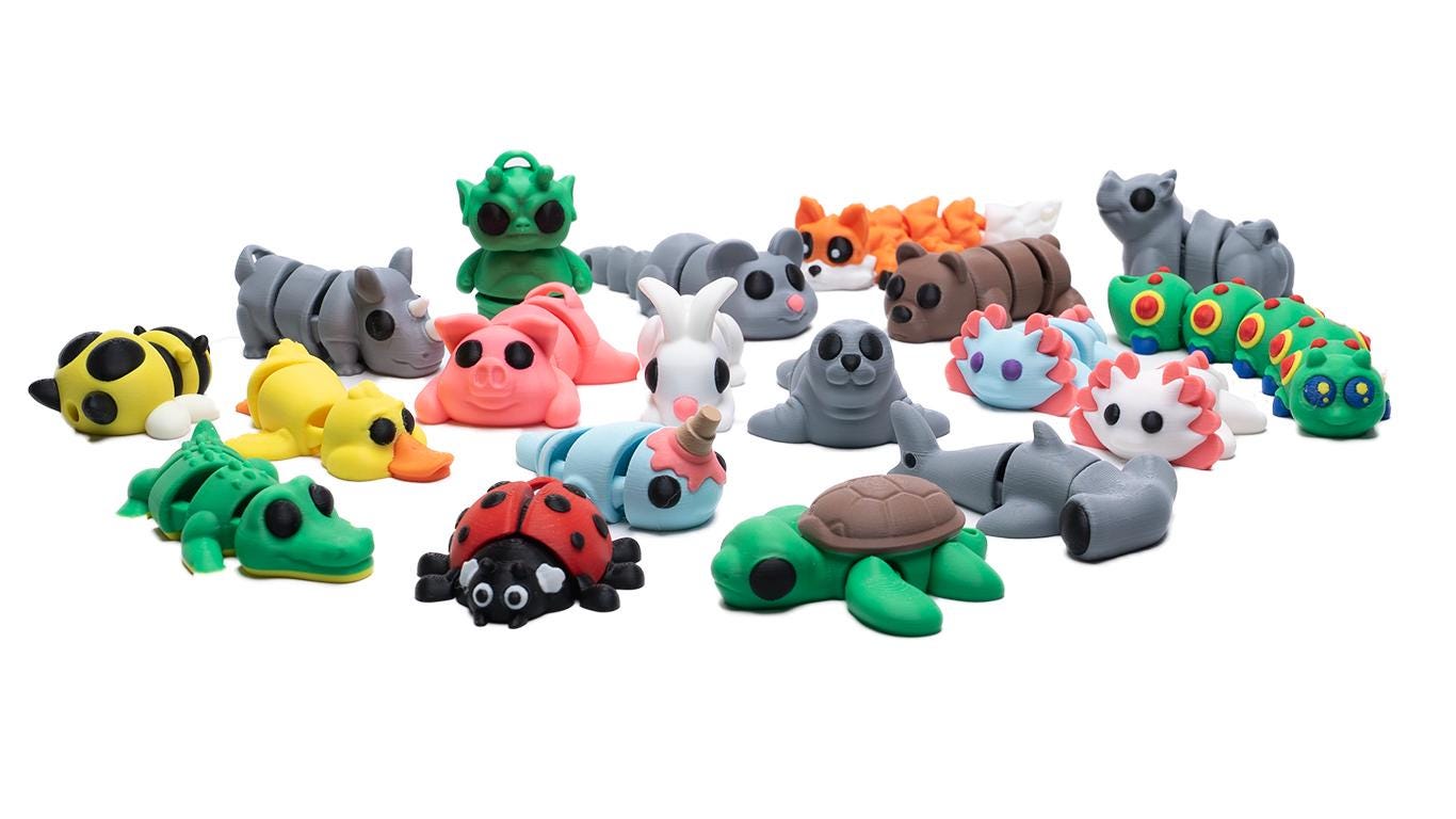 Gift for Boy Flexi Rhino Fidget Keychain Toy for Kids Clip On Backpack Cute Rhino Gift for Kids Party Favor Wild Animal Theme Idea Event