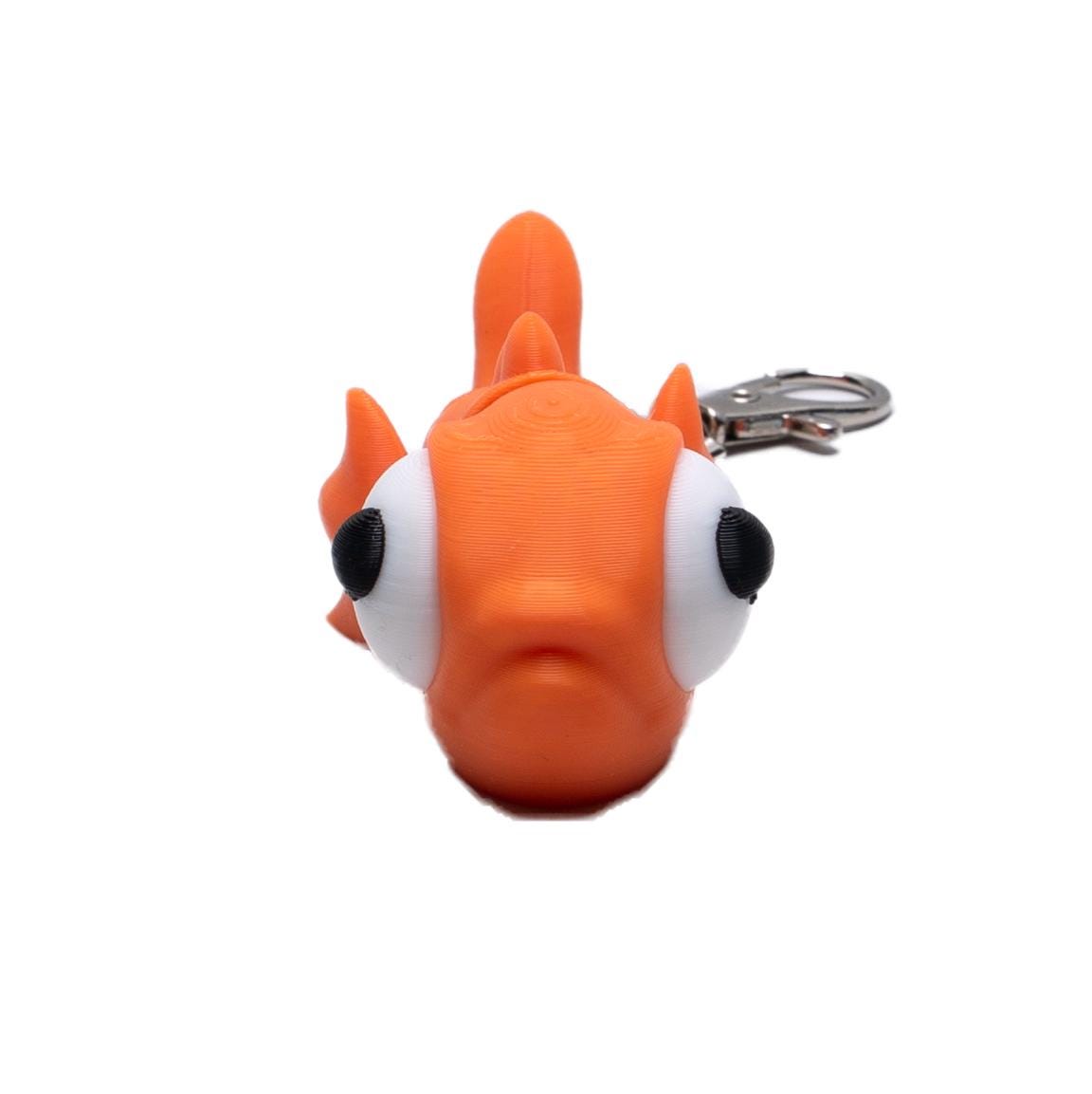 Biggie Gold Fish Jiggler 3D Articulating Clip On Wearable Toy for Backpacks Jackets and Handbag Charm