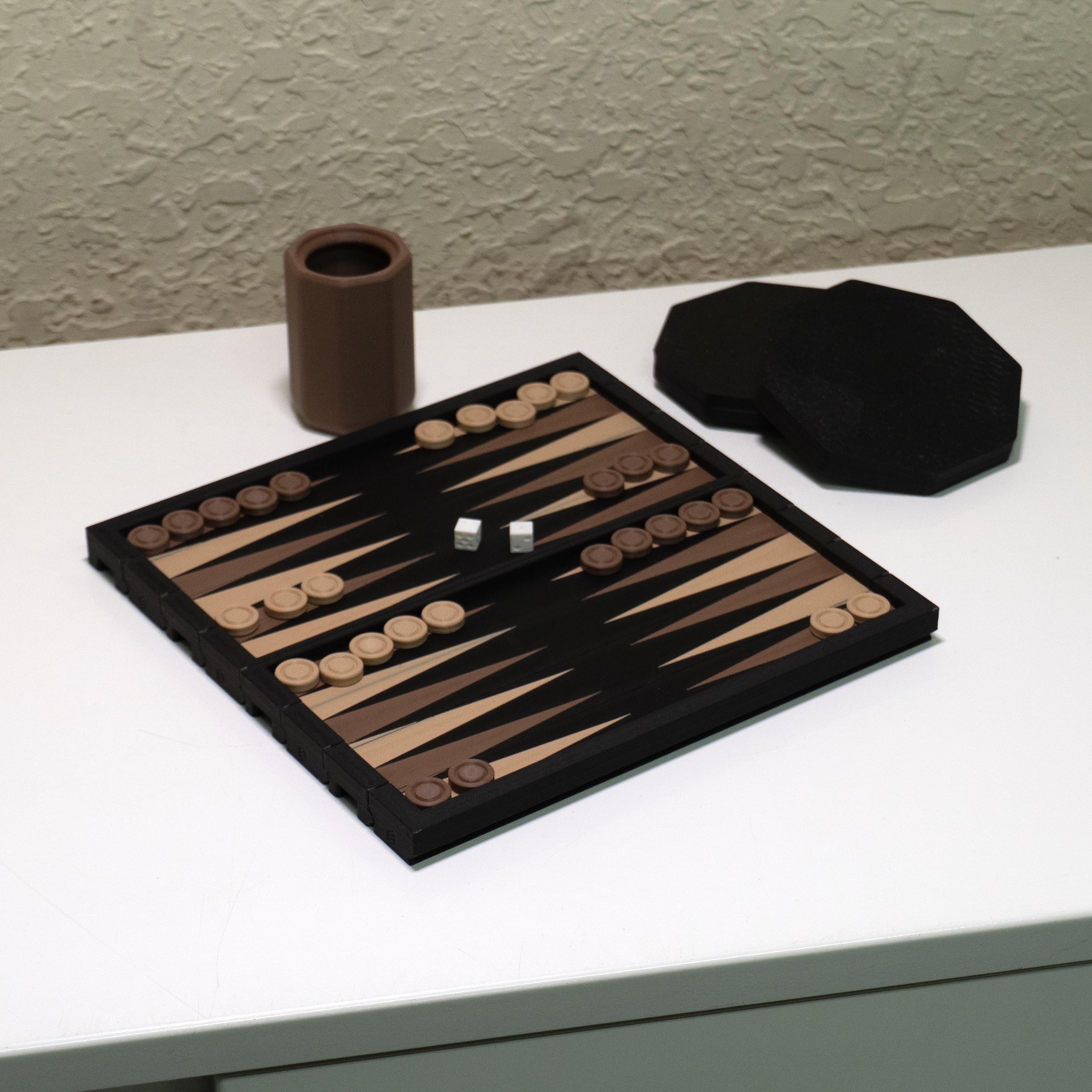 Portable Backgammon Set Gift for Traveler Roll Up Compact Game Packs Easily for Plane Cruise and Camping Game Waterproof for Outdoor Play