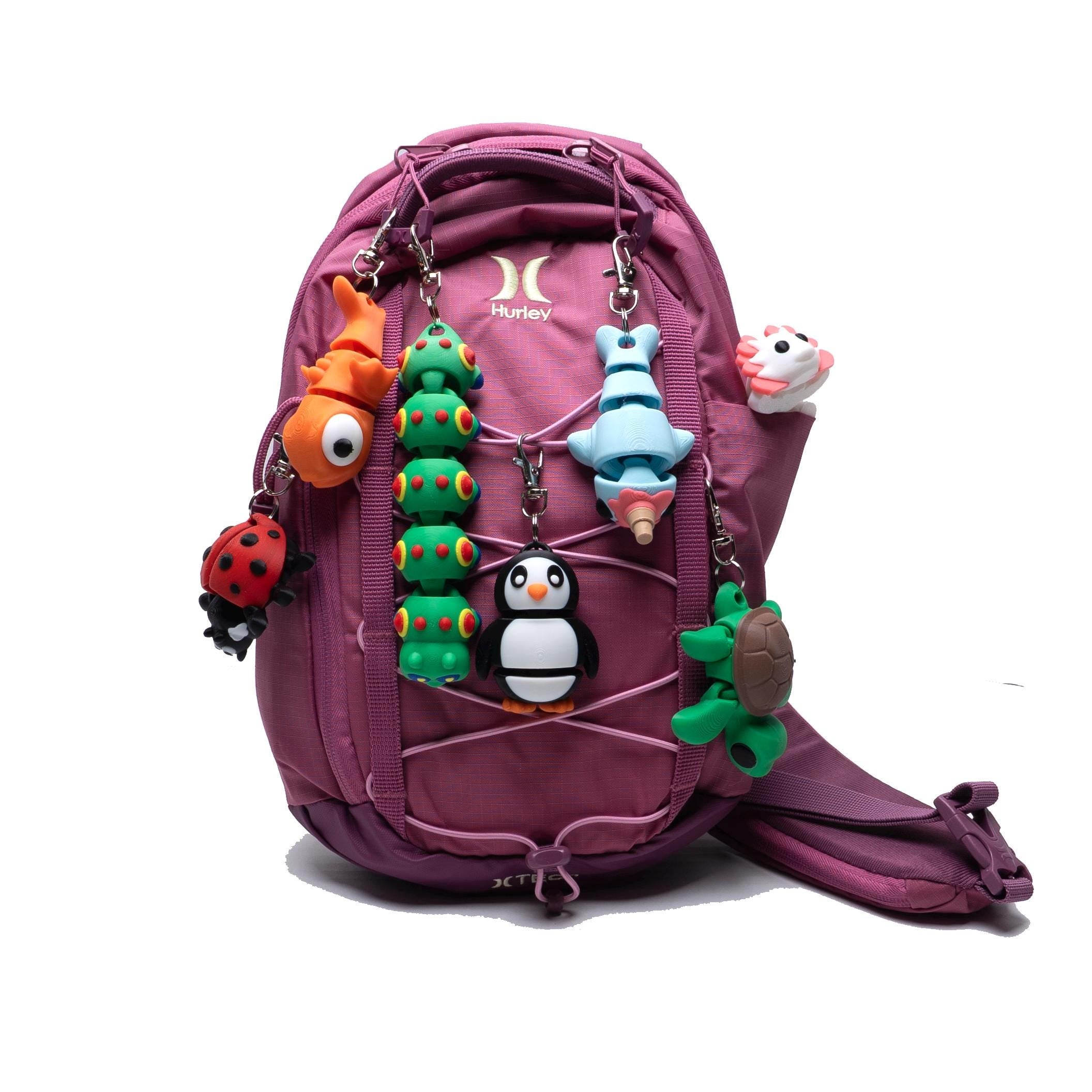 Biggie Bear Jiggler Jiggler Toy Wearable 3D Articulated Clip On Backpack Buddy Non Toxic Washable No Small Part Gift for Kids Party Favor