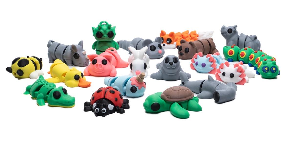 Biggie Axolotl Jiggler Toy Wearable 3D Articulated Clip On Backpack Buddy Non Toxic Washable No Small Part Gift for Kids Party Favor Cake