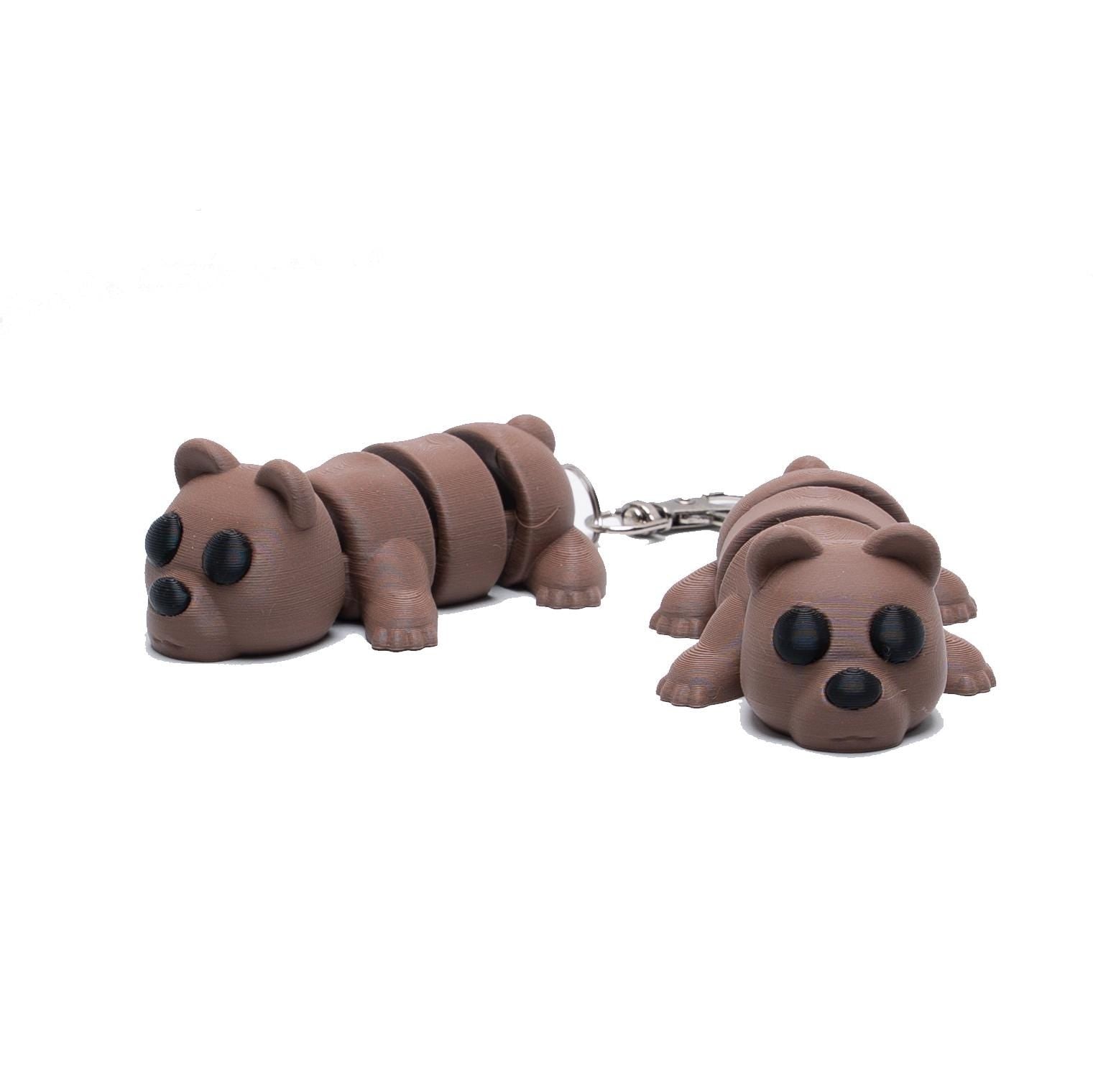 Biggie Bear Jiggler Jiggler Toy Wearable 3D Articulated Clip On Backpack Buddy Non Toxic Washable No Small Part Gift for Kids Party Favor