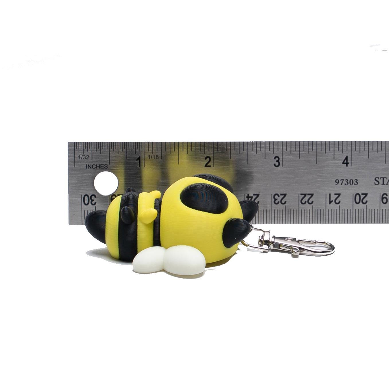 Biggie Bumble Bee Jiggler Toy Wearable 3D Articulated Clip On Backpack Buddy Non Toxic Washable No Small Part Gift for Kids Party Favor