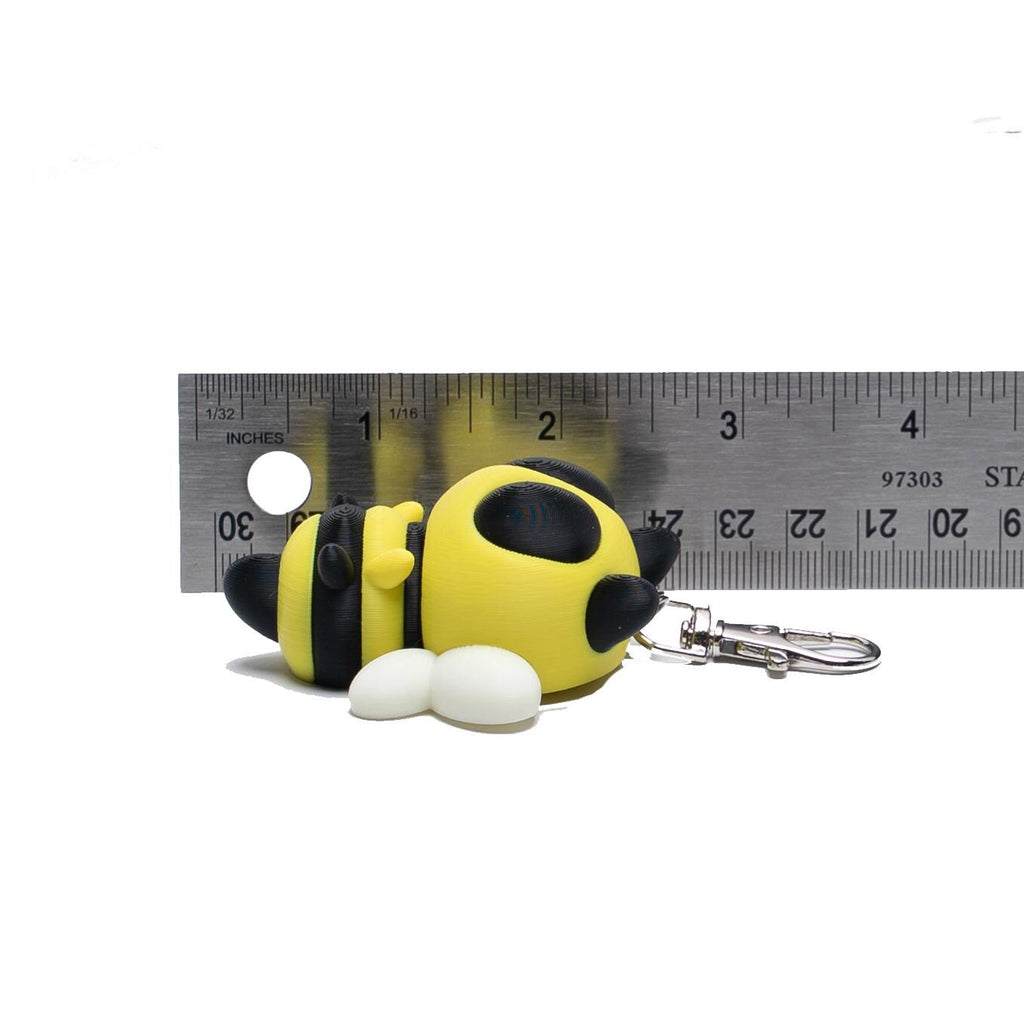 Biggie Bumble Bee Jiggler Toy Wearable 3D Articulated Clip On Backpack Buddy Non Toxic Washable No Small Part Gift for Kids Party Favor