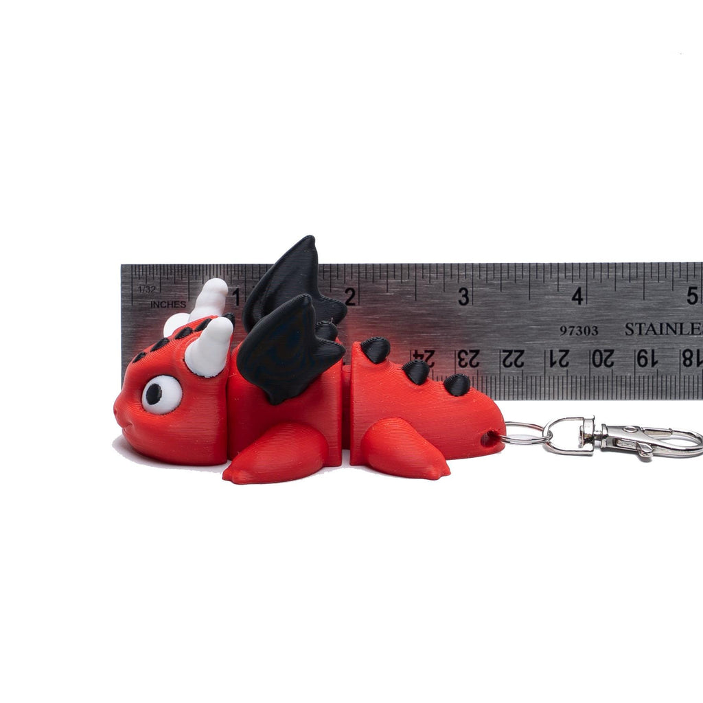 Biggie Dragon Jiggler Pet Toy Wearable 3D Articulated Clip On Backpack Buddy Non Toxic Washable No Small Part Gift for Kids Party Favor