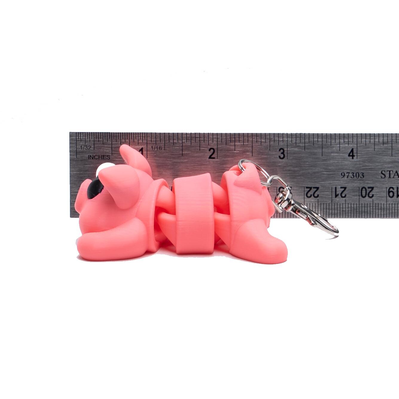 Biggie Piggy Jiggler Wearable Toy 3D Articulated Clip On Backpack Buddy Non Toxic Washable Toy Party Favor with No Small Parts Gift for Kids