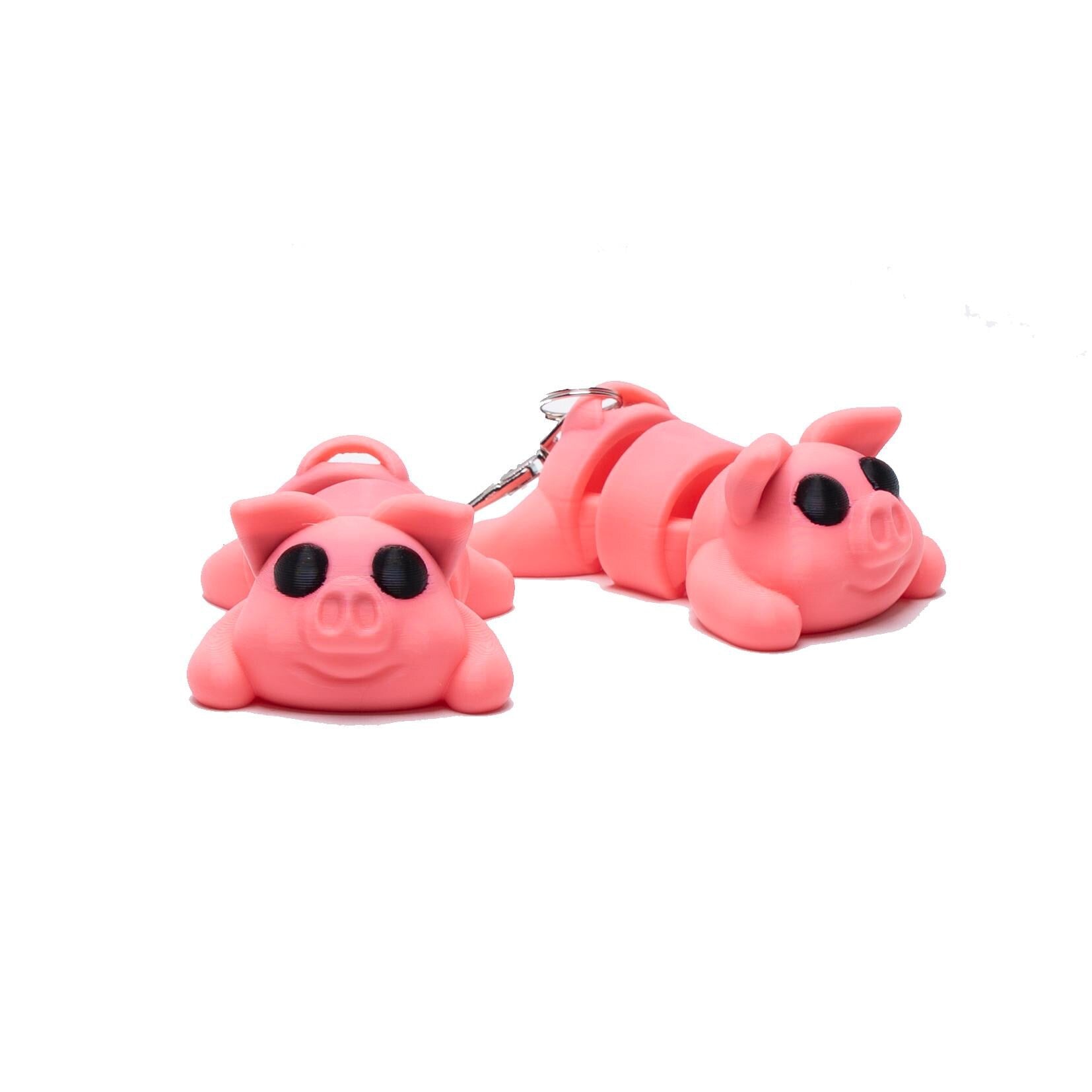 Biggie Piggy Jiggler Wearable Toy 3D Articulated Clip On Backpack Buddy Non Toxic Washable Toy Party Favor with No Small Parts Gift for Kids