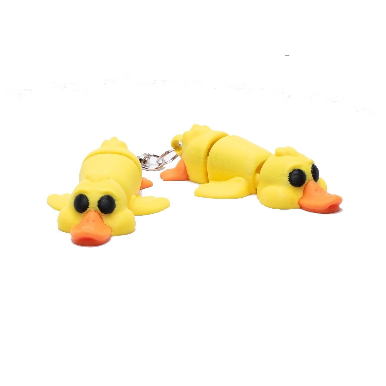 Cute Duck Fidget Toy Flexi Pet 3D Articulated for Stress Relieving Hand Fidget Play Party Favor Gift Ideas for Kids Clip On Flexi Friend
