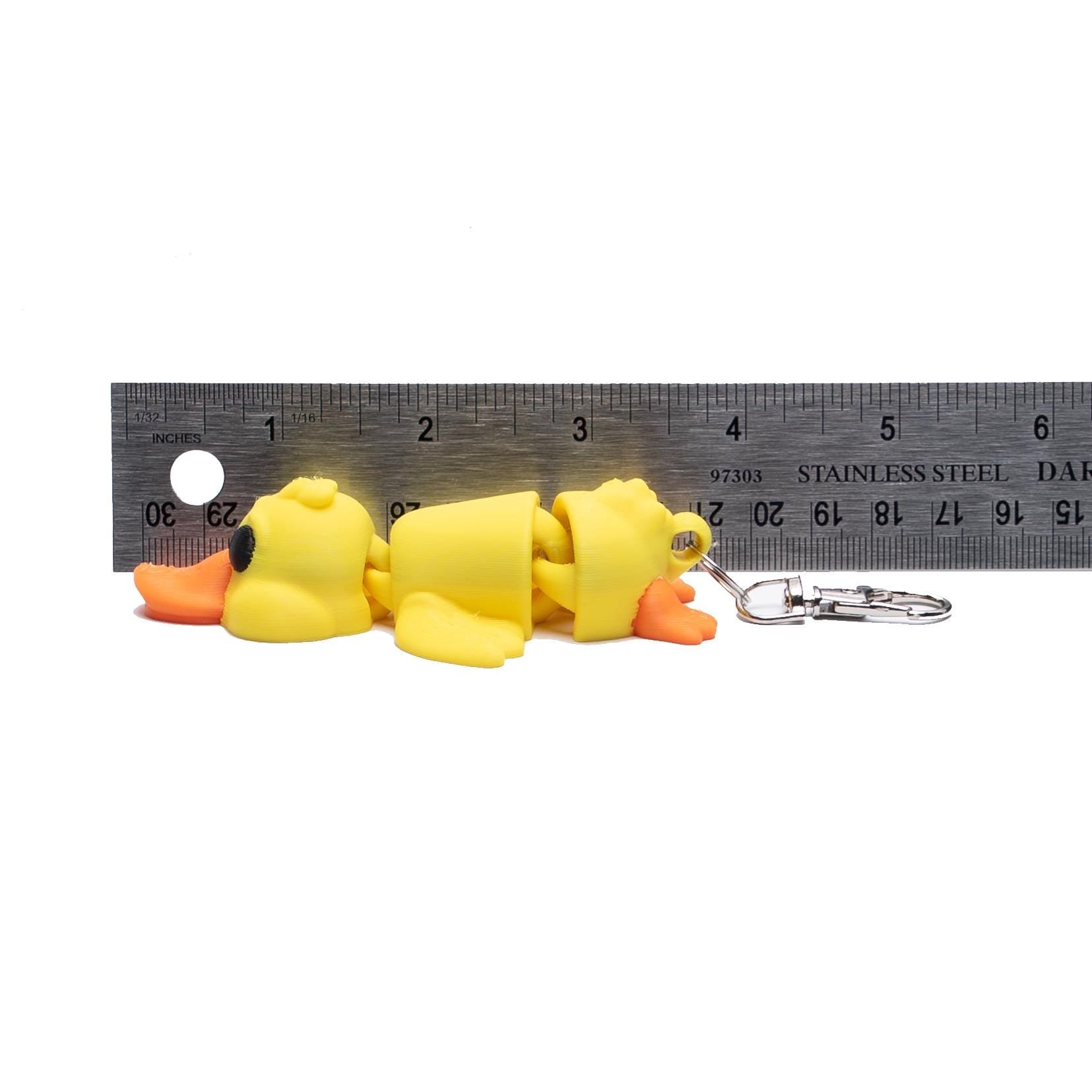 Cute Duck Fidget Toy Flexi Pet 3D Articulated for Stress Relieving Hand Fidget Play Party Favor Gift Ideas for Kids Clip On Flexi Friend