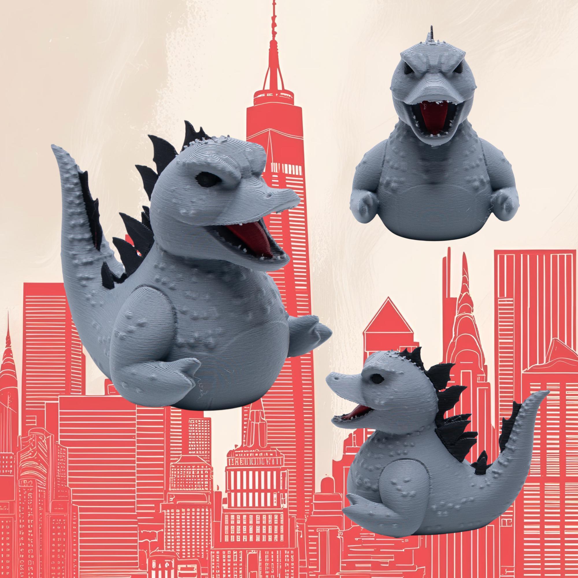 Godzilla Cruise Duck Gift Monster Lover Hide and Seek Duck Sci-Fi Movie Gift for Him Kaiju Duck for Ship Adventures Fun Travel Keepsake