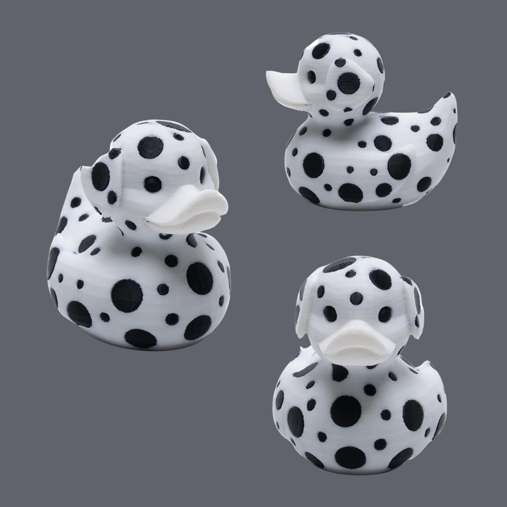 Dalmatian Cruise Duck Gift Firefighter Hide and Seek Duck Dalmatian Dog Lover Collectible Party Favor for Boys Cute Travel Duck for Cruisers