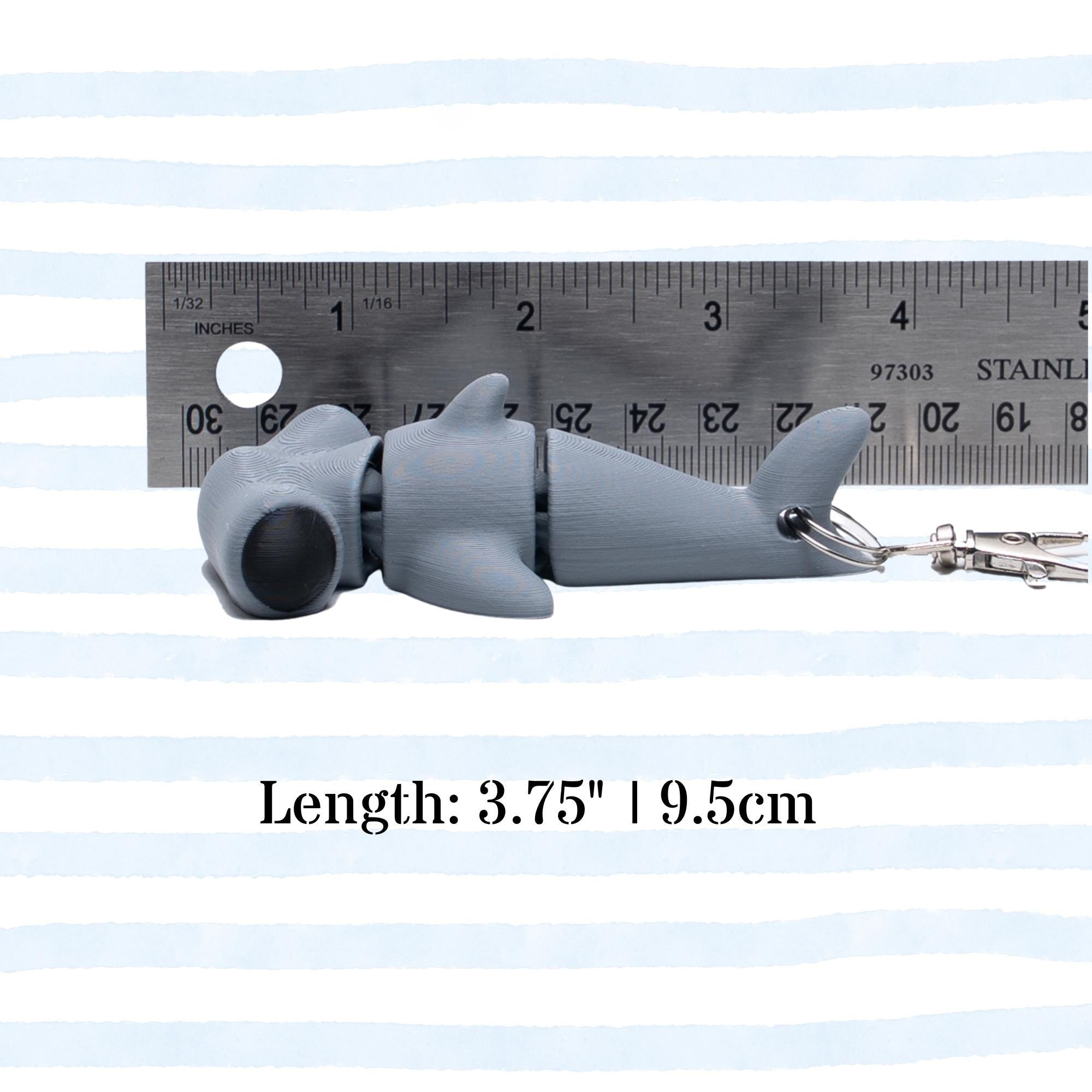 Gift for Boy Hammerhead Shark Fidget Keychain Flexi Backpack Fun Articulated Shark 3D Gift for Children Stress Relief Birthday Party Idea