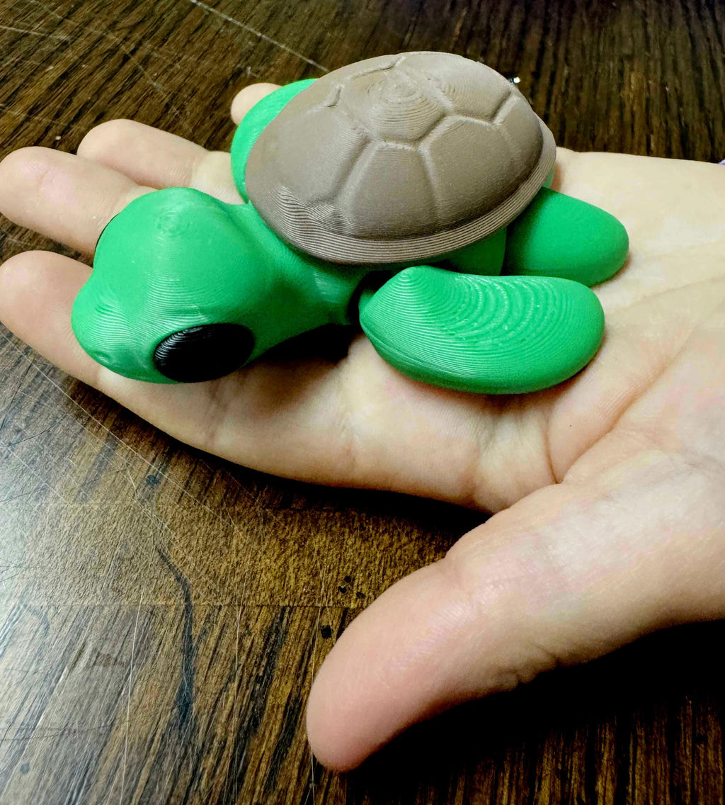 Gift for Kids Sea Turtle Fidget Toy Flexi Clip On Jiggle Pal Articulated Turtle Toy Birthday Party Favor Cake Topper or Fun Keychain Gift