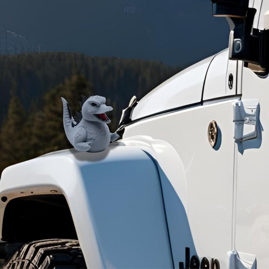 Godzilla Duck Gift for Monster Fans Trail Rider Dashboard Duck for Off-Road Vehicles Sci-Fi Movie Gift for Him Japanese Kaiju Duck Keepsake