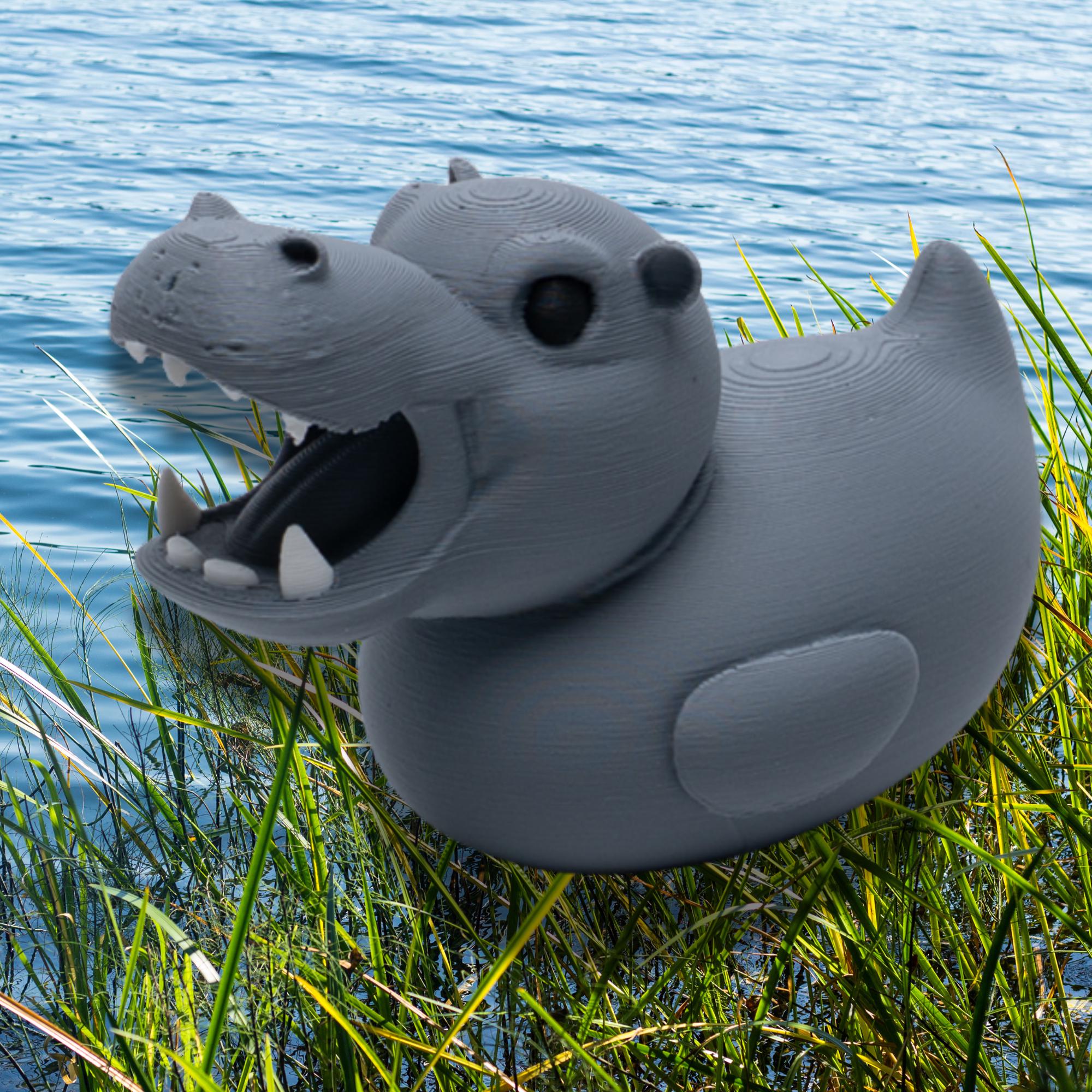 Hippo Cruise Duck Gift Safari Hide and Seek Duck for Kids Zoo Animal Birthday Party Favor Pool Party Cake Topper Wildlife Travel Keepsake
