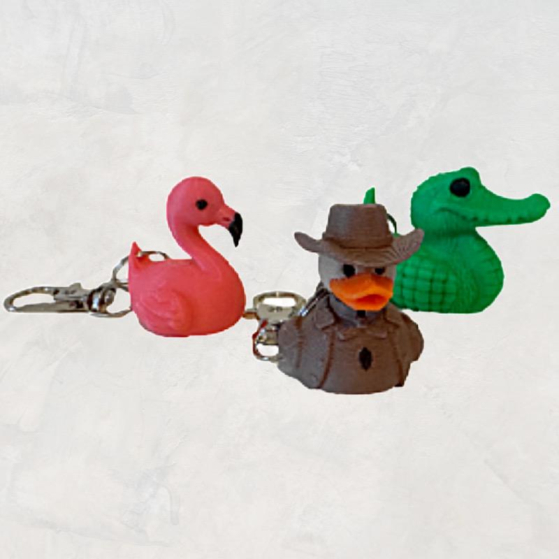 You&#39;ve Been Ducked Special Free Mini Gator, Flamingo, Sheriff Duck Keychain with Purchase of Standard Duck for Jeep Ducking 3D Toy Duck