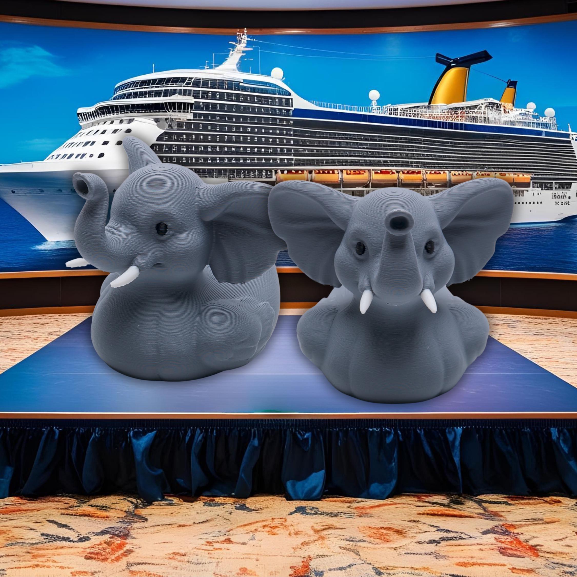 Elephant Cruise Duck Gift Safari Animal Hide and Seek Duck for Ship Adventures Bon Voyage Party Favor Cake Topper Travel Gift for Cruisers