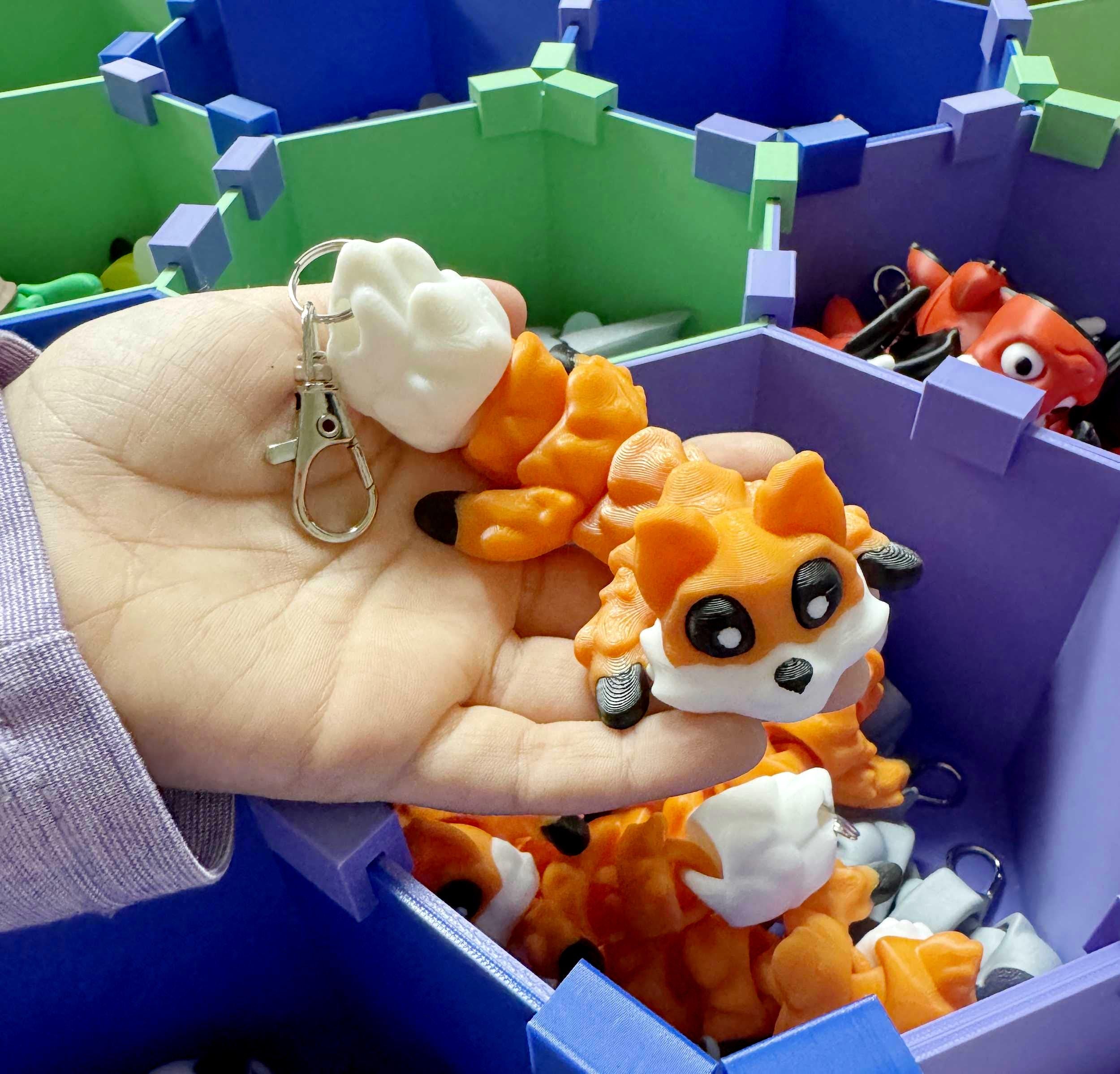 Gift for Kids Fox Flexi Fidget Toy for Stress Free Play with Articulated Jiggle Pal Clip to Backpack School and Camp Bag Friendly Fox Pet