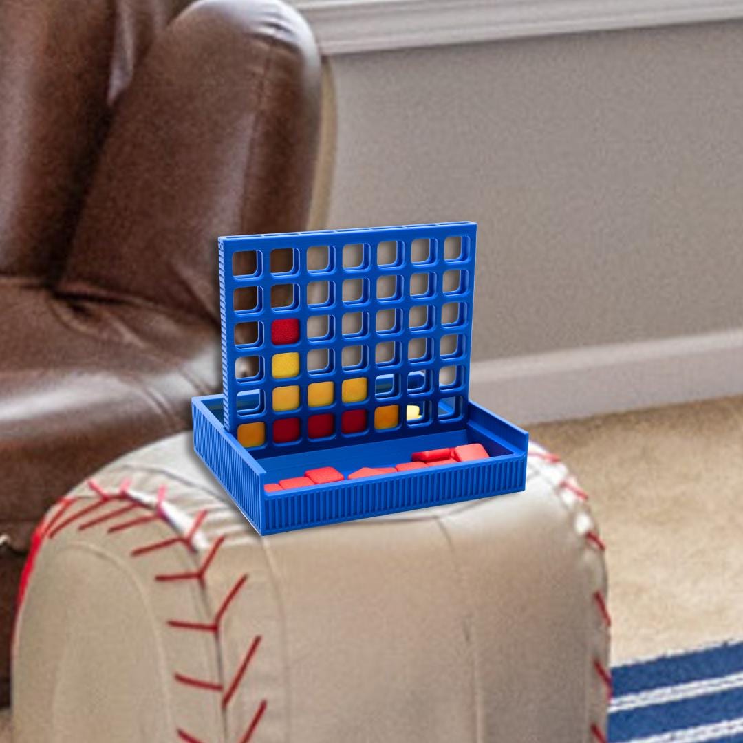 Gift for Game Lovers 4-in-a-Row Portable Game for Car Trip Activity Idea Gift for Teen Camp Travel Game for Outdoor Poolside Game for Kids