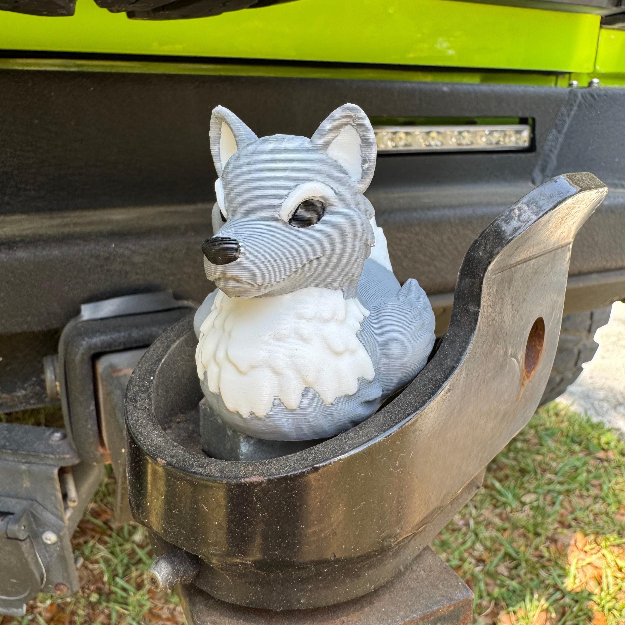 Wolf Duck Gift for 4x4 Ducking Fans Lone Wolf Trail Duck for Nature Lovers Rustic Dashboard Duck Western Decor Gift Off-Road Surprise Duck