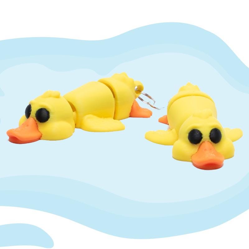 Cute Duck Fidget Toy Flexi Pet 3D Articulated for Stress Relieving Hand Fidget Play Party Favor Gift Ideas for Kids Clip On Flexi Friend