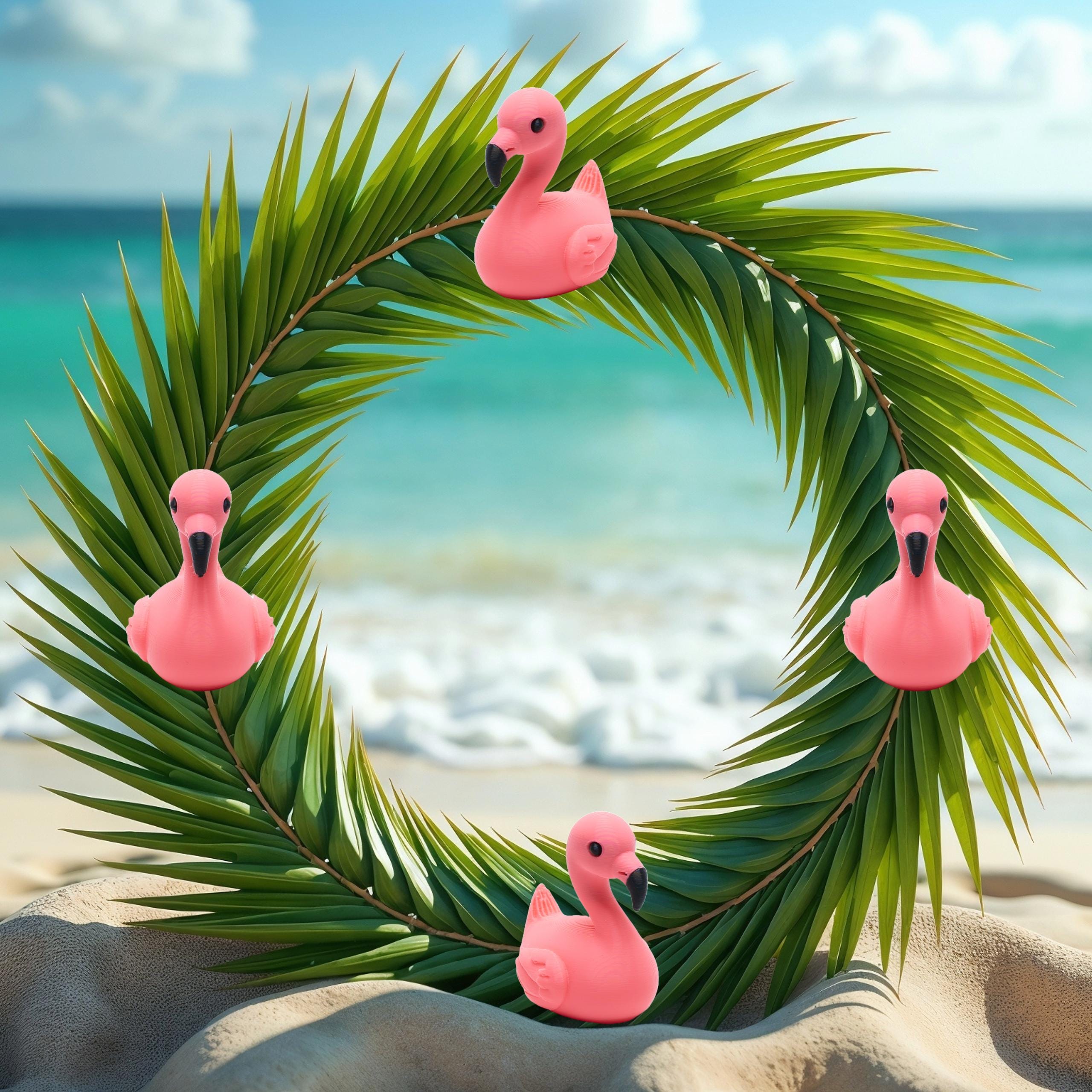 Pink Flamingo Cruise Duck Gift Tropical Hide and Seek Duck for Ship Adventures Summer Party Favor Family Cruise Keepsake Gift Souvenir Duck