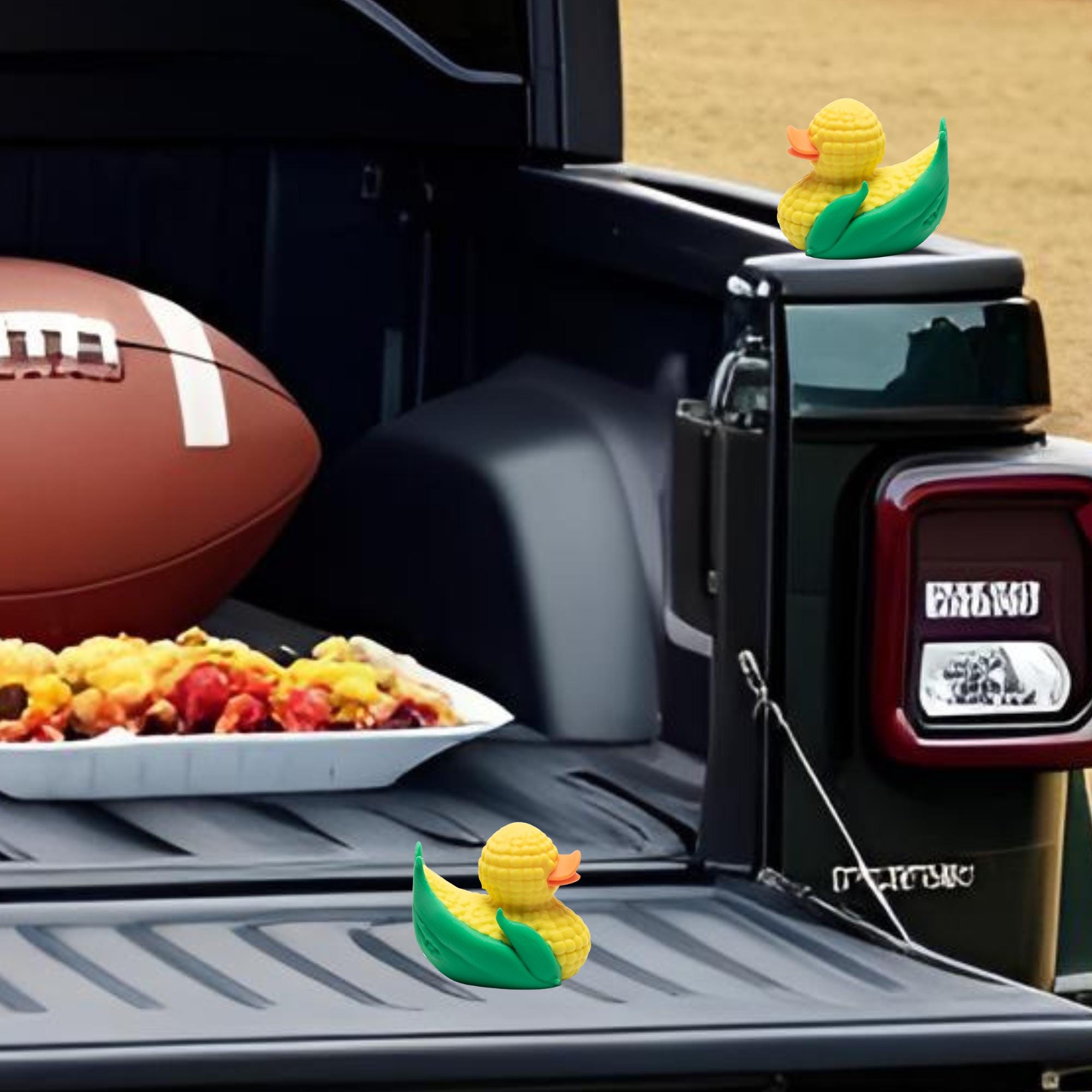 Corn Duck Gift for University of Nebraska Fan or Jeep Ducking Gift for Thanksgiving Corn on Cob Duck for Dashboard and Cruise Fun Collector