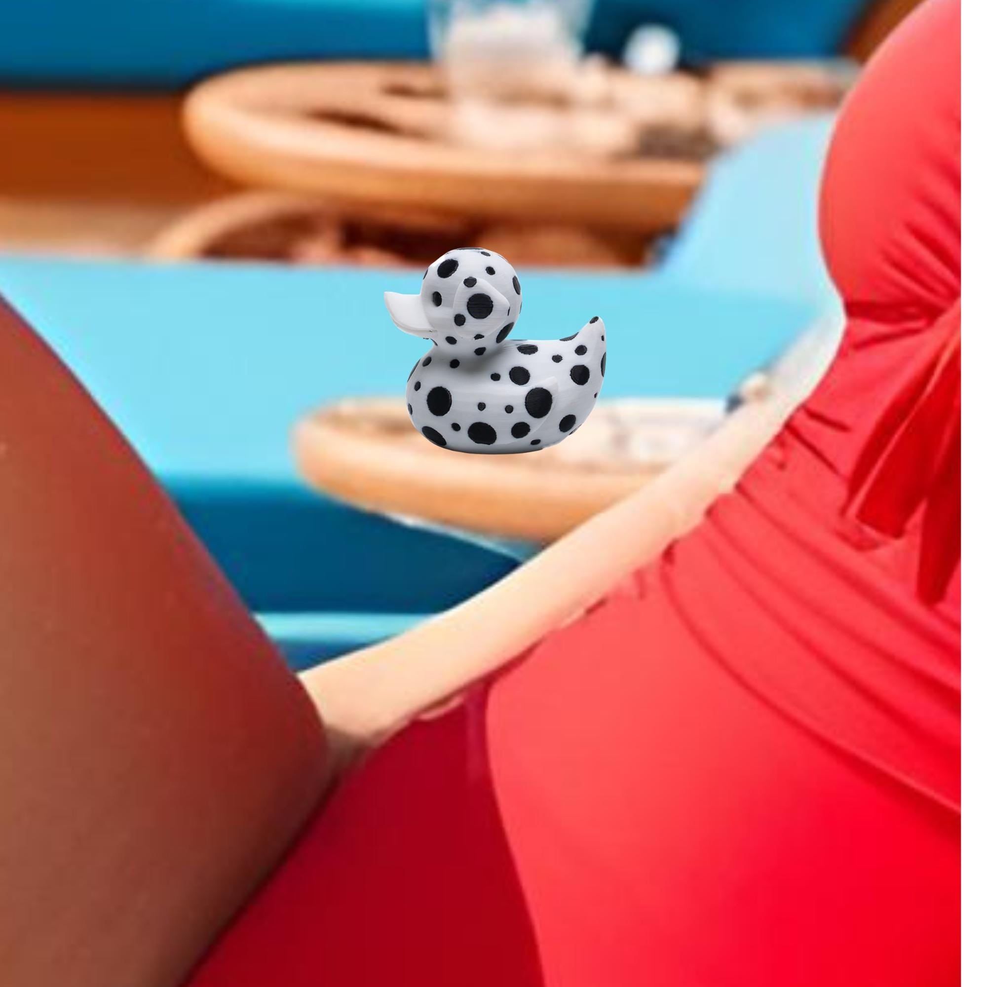 Dalmatian Cruise Duck Gift Firefighter Hide and Seek Duck Dalmatian Dog Lover Collectible Party Favor for Boys Cute Travel Duck for Cruisers