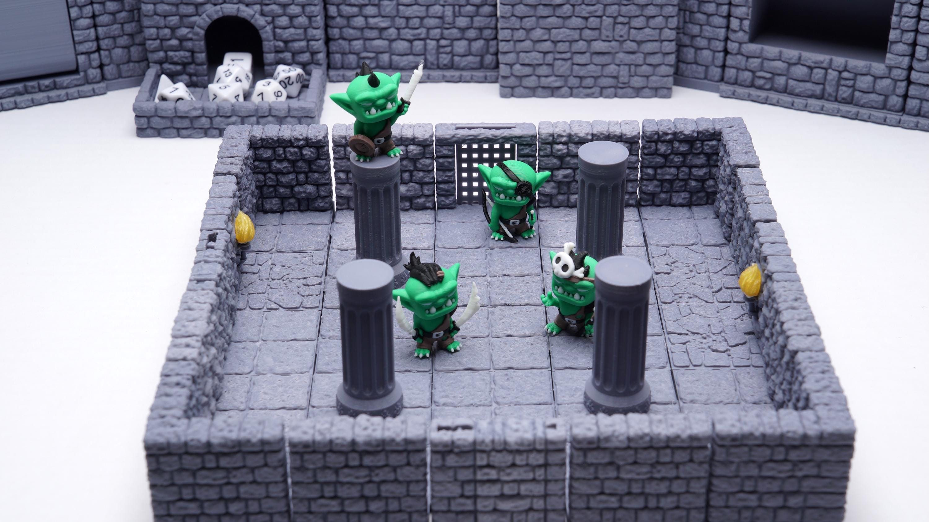 Goblin Miniature Set of 4 for DnD Rogue Fighter Druid & Archer Goblin Figures Fantasy Monster Minis for Tabletop RPG Gift for DnD Player