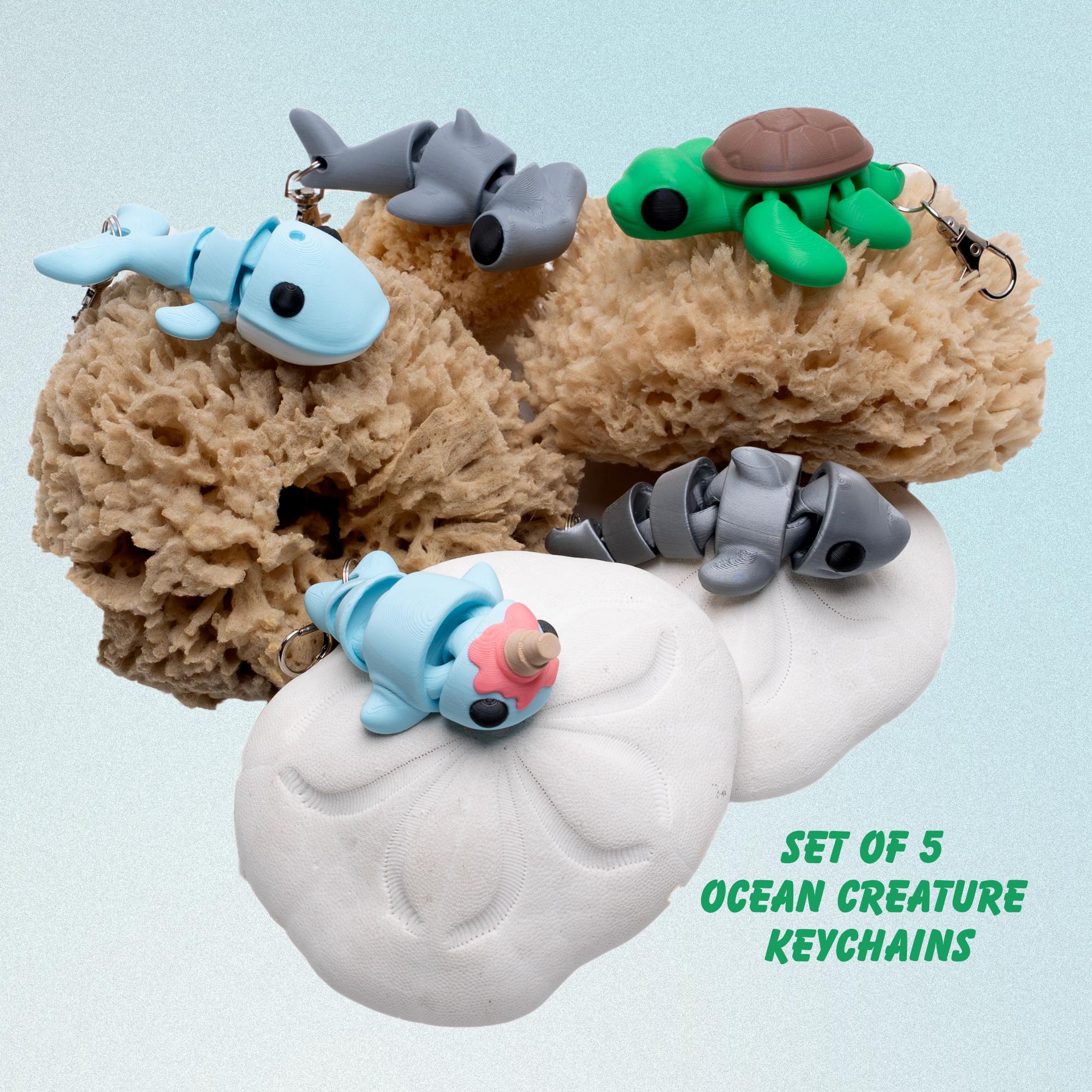 Kids Party Pack Flexi Ocean Creature Toy Gift for Sensory Play ADHD Fidget Toy Animal for Pretend Imaginative Play and Party Favor Idea Gift