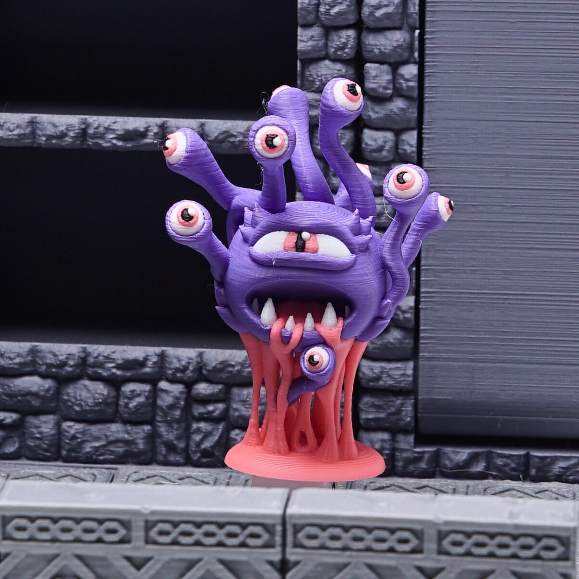 DnD Beholder Monster Miniature for Tabletop Game Role Play Eye Tyrant Creature Gift for DnD Fan 3D Printed Miniature Beholder for DnD Figure
