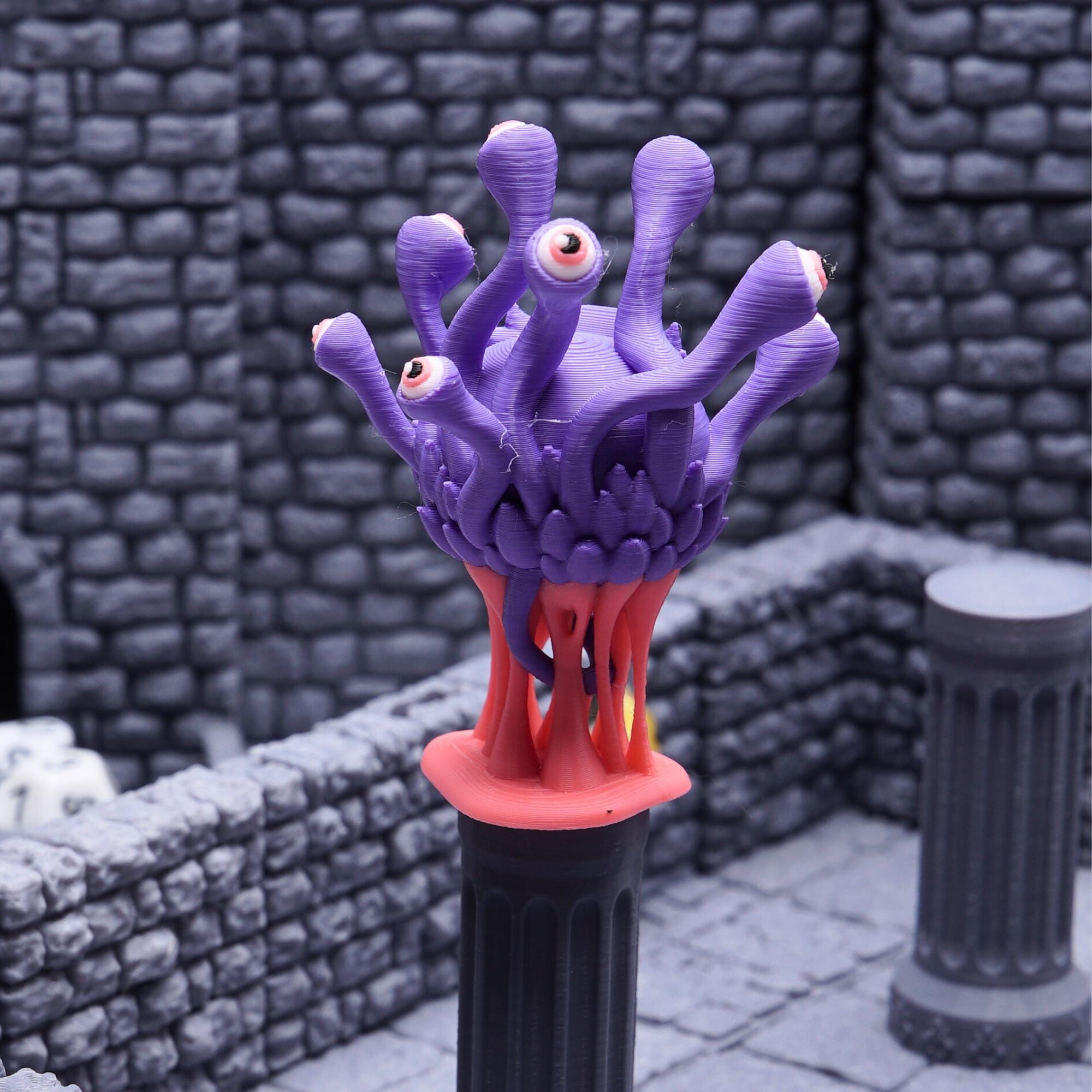 DnD Beholder Monster Miniature for Tabletop Game Role Play Eye Tyrant Creature Gift for DnD Fan 3D Printed Miniature Beholder for DnD Figure