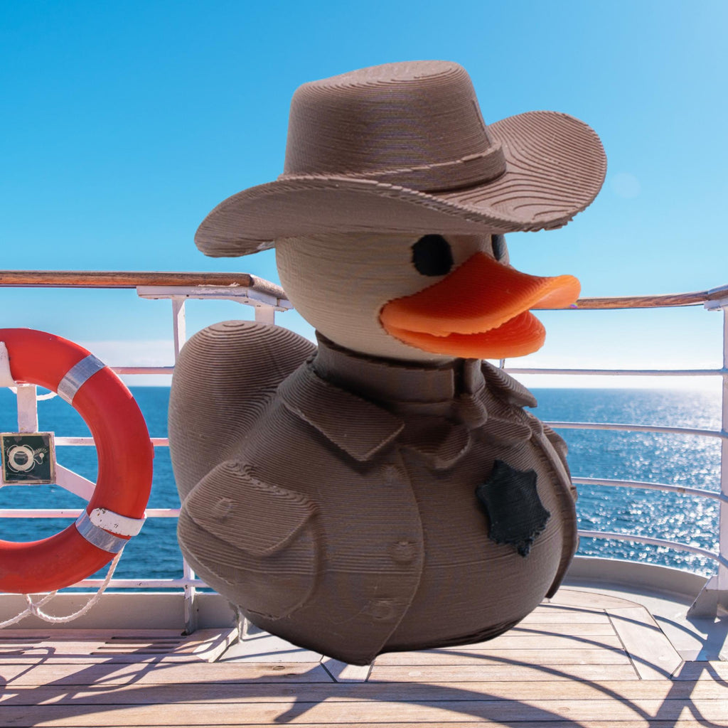 Cowboy Hat Sheriff Cruise Duck Law Duck Gift for Police & Sheriff Fans Western Style Hide and Seek Duck Cruise Souvenir Gift for Him Cruise