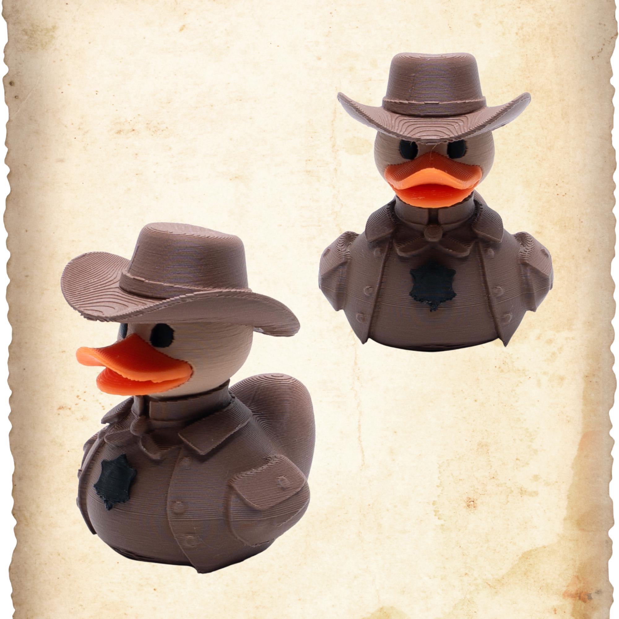 Western Ducking Set of 3 Sheriff Outlaw Blondie Ducks for Ducking Fans Law Enforcement Gift for Dad Cowboy Party Favor Trail and Cruise Duck