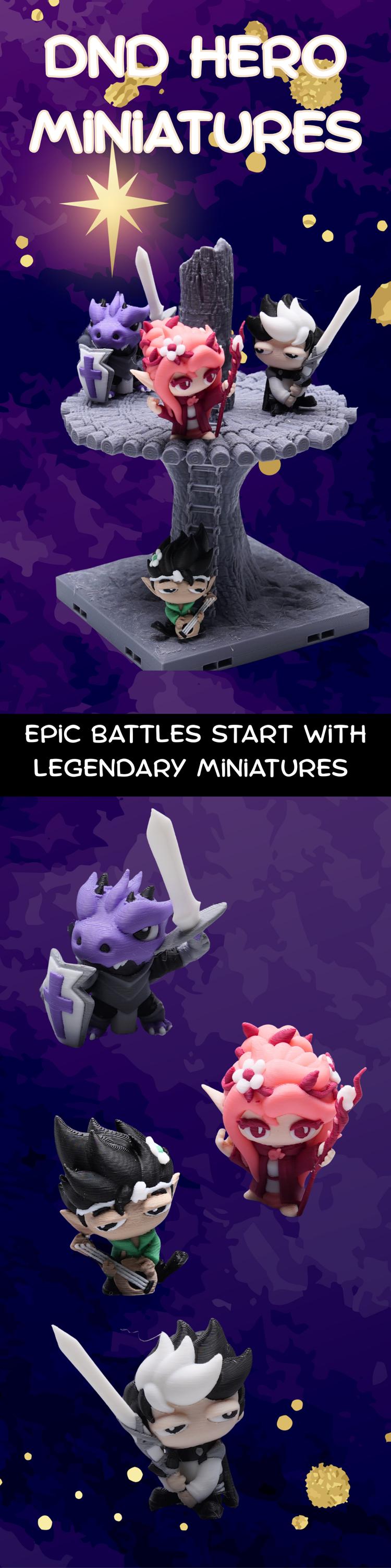 DnD Fighter Miniature for Tabletop Role Play Games Unique Gift for TTRPG Dungeons and Dragons Fan Figure Human Hero Fighter with Sword