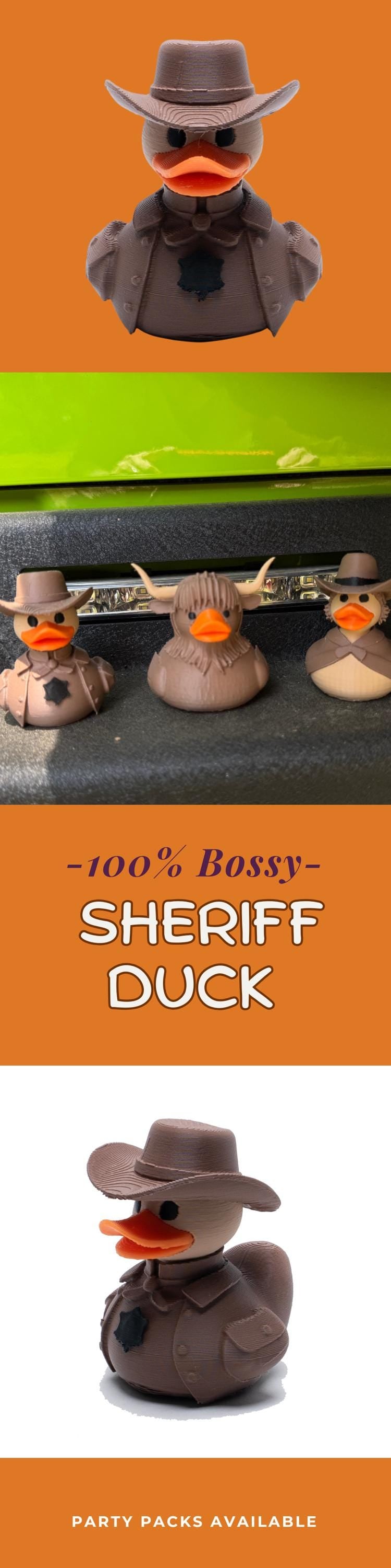 Cowboy Hat Sheriff Cruise Duck Law Duck Gift for Police & Sheriff Fans Western Style Hide and Seek Duck Cruise Souvenir Gift for Him Cruise