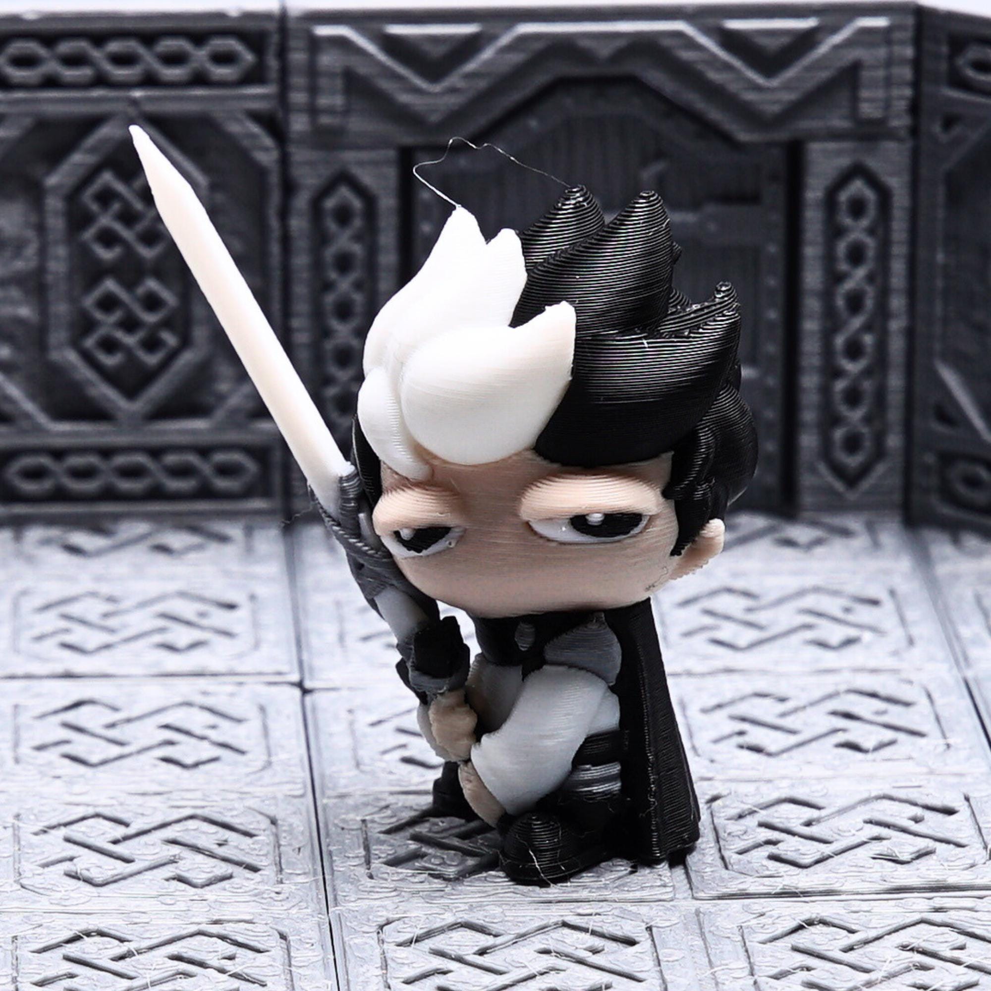 DnD Fighter Miniature for Tabletop Role Play Games Unique Gift for TTRPG Dungeons and Dragons Fan Figure Human Hero Fighter with Sword