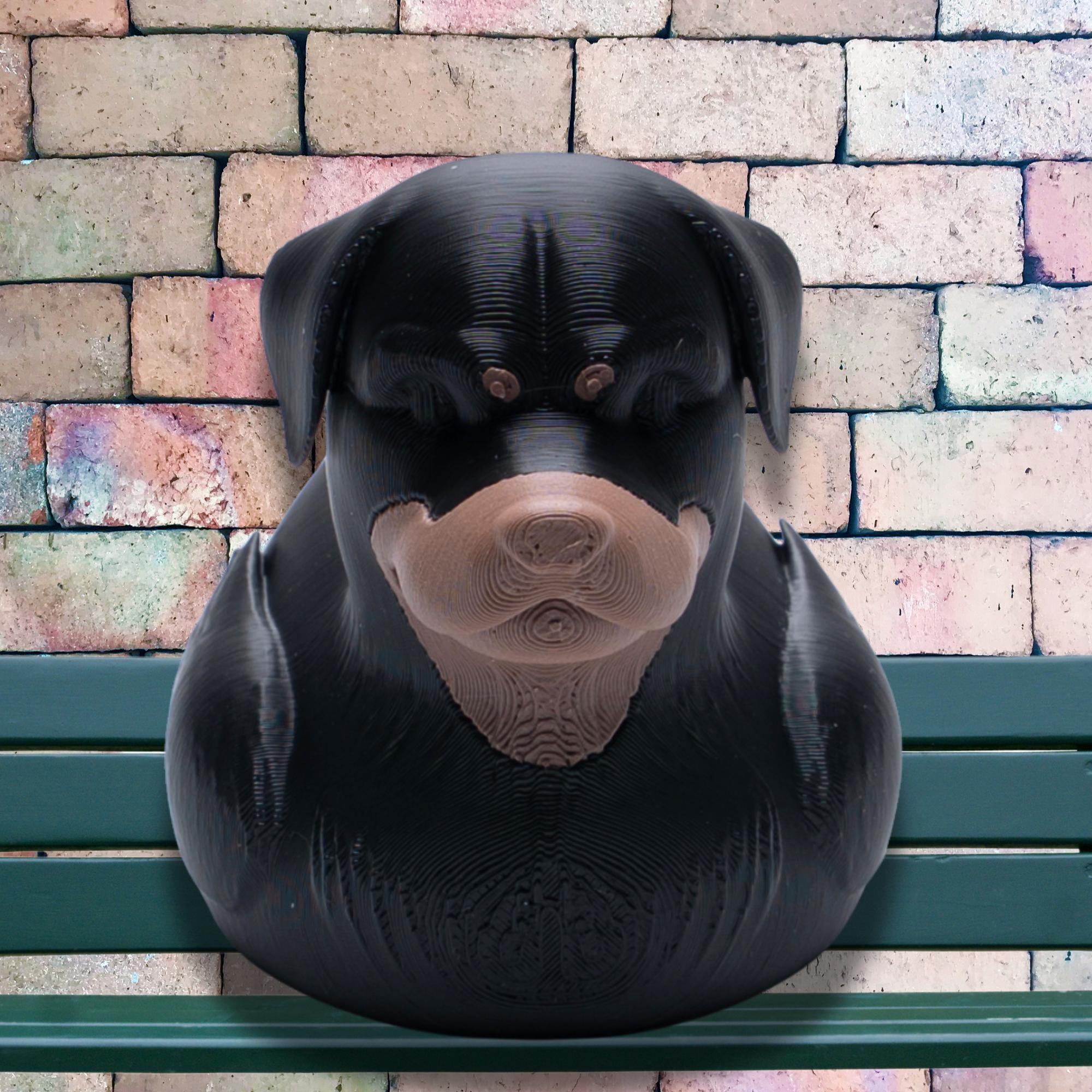 Rottweiler Duck Gift for Off-Road Ducking Fans Dog Lover Dashboard Duck Gift for Him or Her Puppy Party Favor Dog Birthday Cake Topper