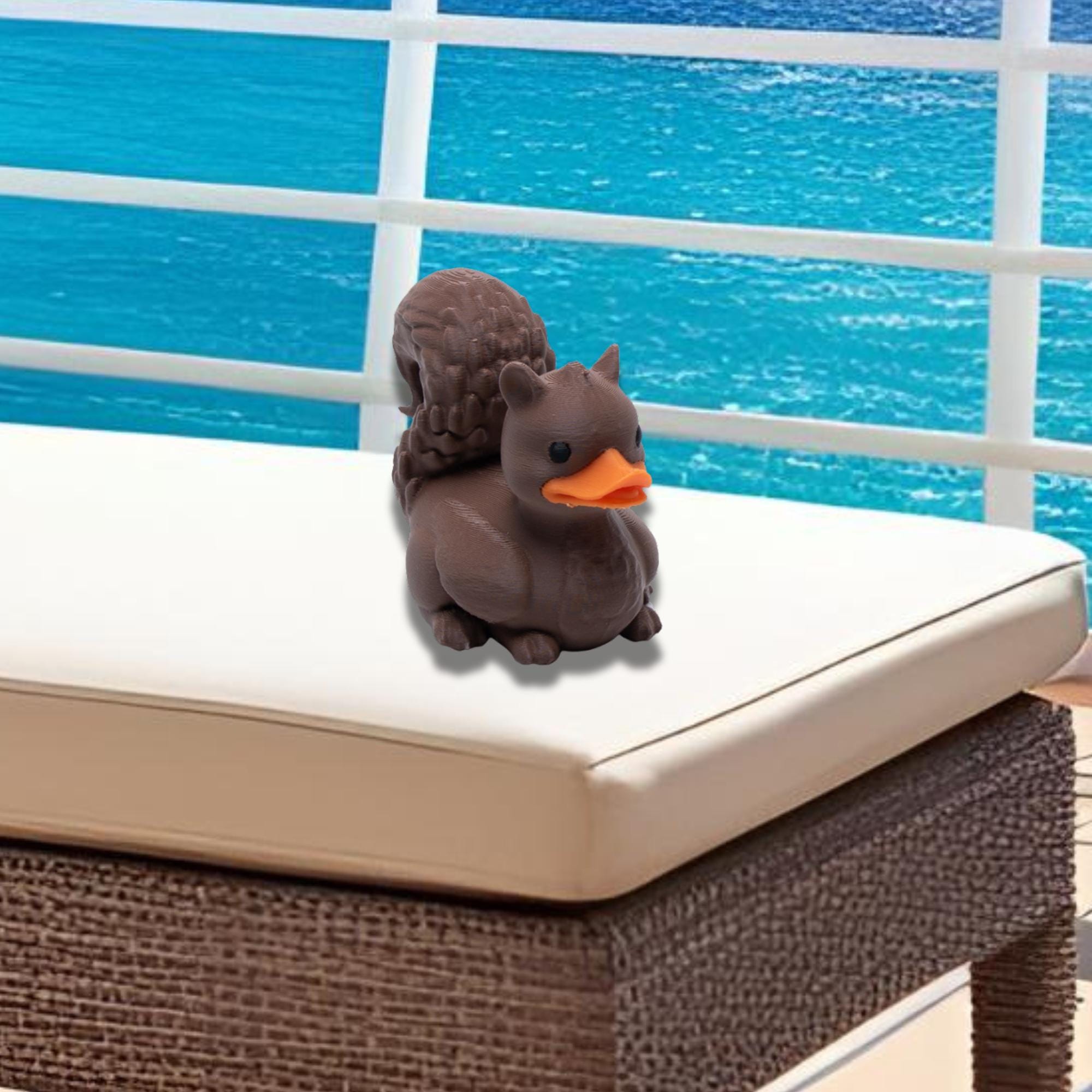 Squirrel Cruise Duck Gift Woodland Animal Hide and Seek Duck Nature Party Favor Birthday Cake Topper for Kids Collectible Travel Keepsake