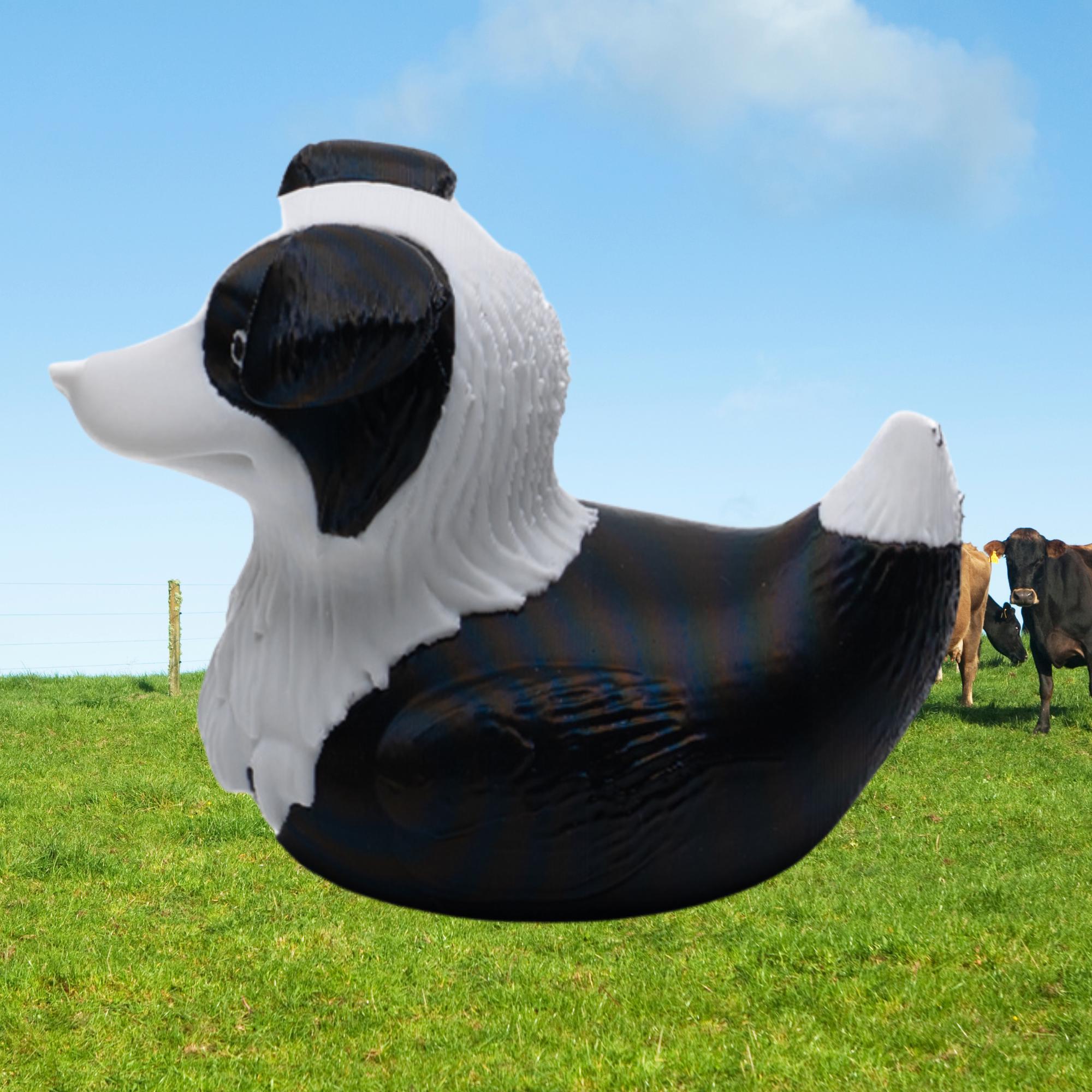 Border Collie Cruise Duck Gift Dog Lover Hide and Seek Duck Farm Animal Souvenir Cowboy Party Favor Dog Birthday Cake Topper Gift for Her