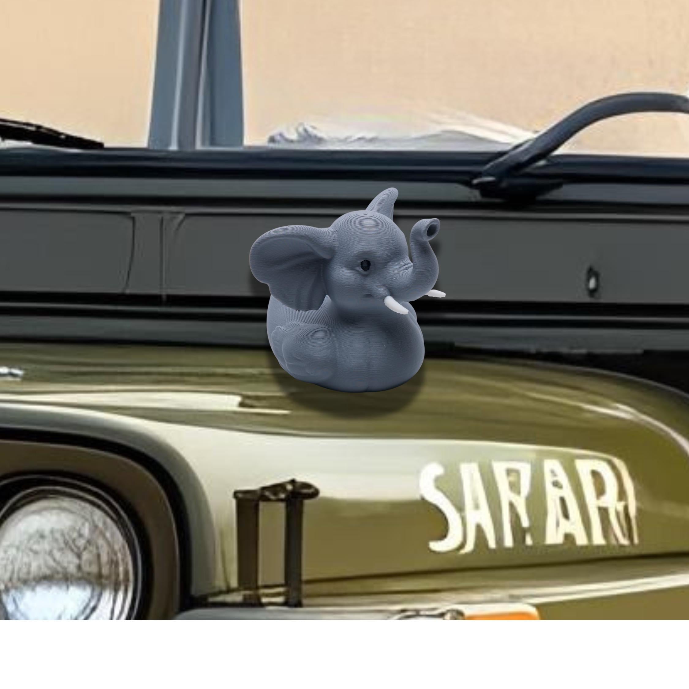 Elephant Cruise Duck Gift Safari Animal Hide and Seek Duck for Ship Adventures Bon Voyage Party Favor Cake Topper Travel Gift for Cruisers