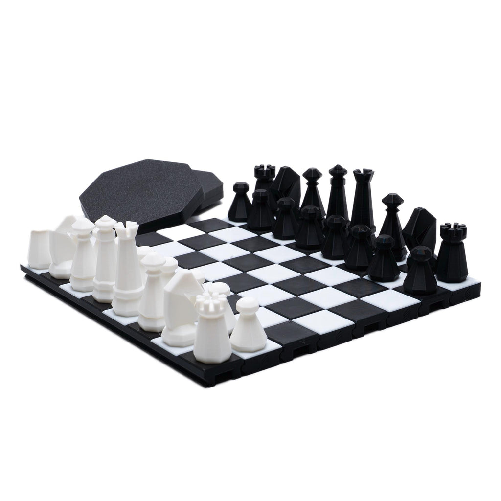 Chess & Checker Set Compact Gift for Him Travel Roll Up Case Packs Easily in Backpack for Plane Waterproof Fun on Cruise and Camping Gift