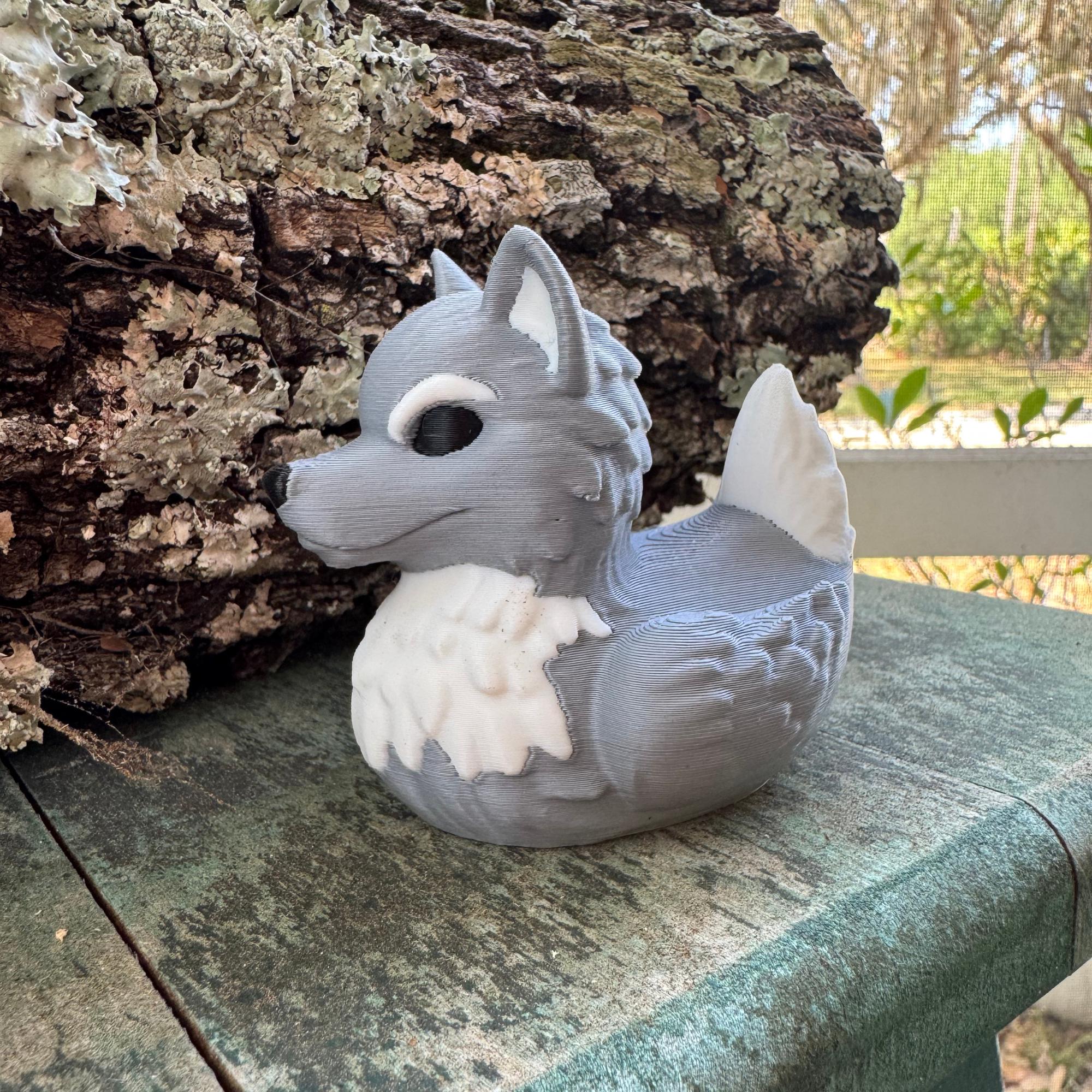 Wolf Cruise Duck Gift Lone Wolf Hide and Seek Duck for Nature Lovers Alaska Theme Ship Duck Rustic Keepsake Adventure Gift for Her or Him