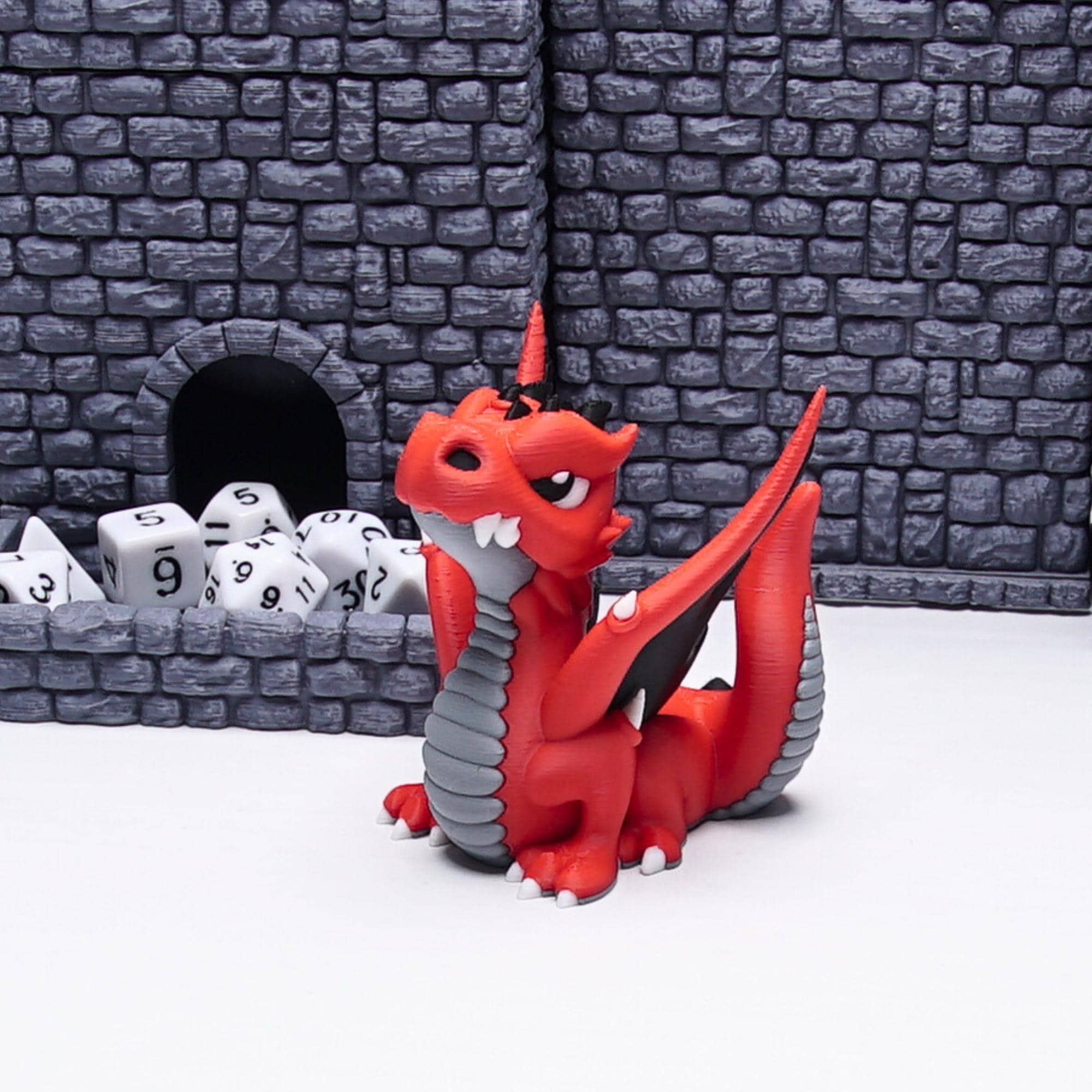 DnD Young Red Dragon Miniature for Tabletop Role Play Games Unique Design Gift for TTRPG Dungeons and Dragons Monster w Frightful Presence