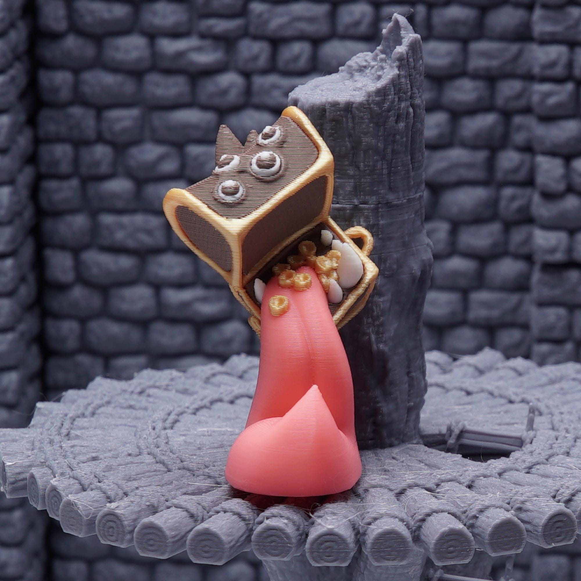 DnD Mimic ShapeChanger Miniature Monster for Tabletop Role Play Games Striking Design Standing Mimic Gift for TTRPG Dungeon and Dragon Fans