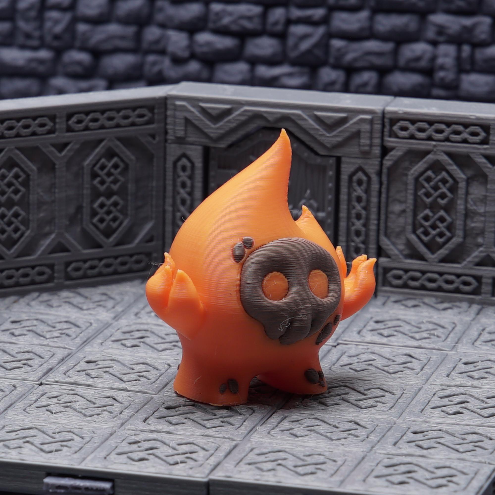 Fire Elemental Miniature for DnD Flame Monster Figure for Tabletop RPG Unique Gift for DnD Players and TTRPG Battle Encounters and Campaigns